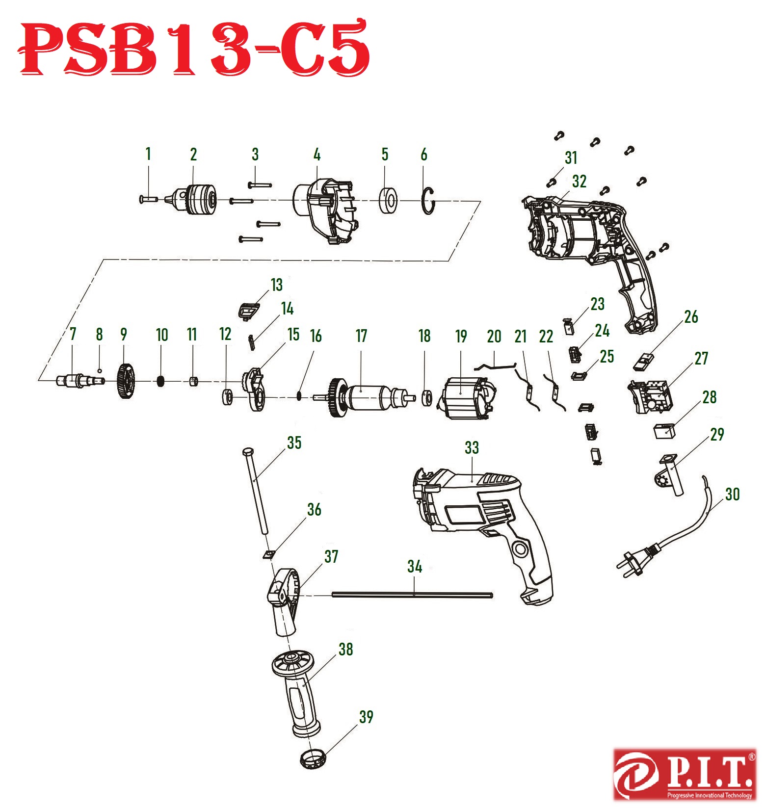 Дрель ударная  PSB13-C5