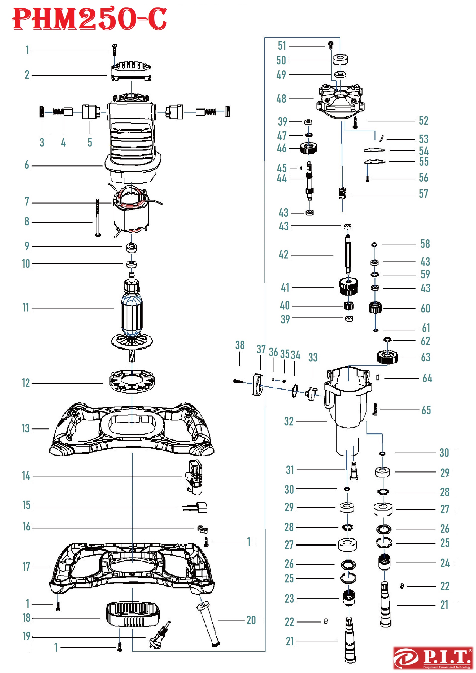 Миксер строительный PHM250-C