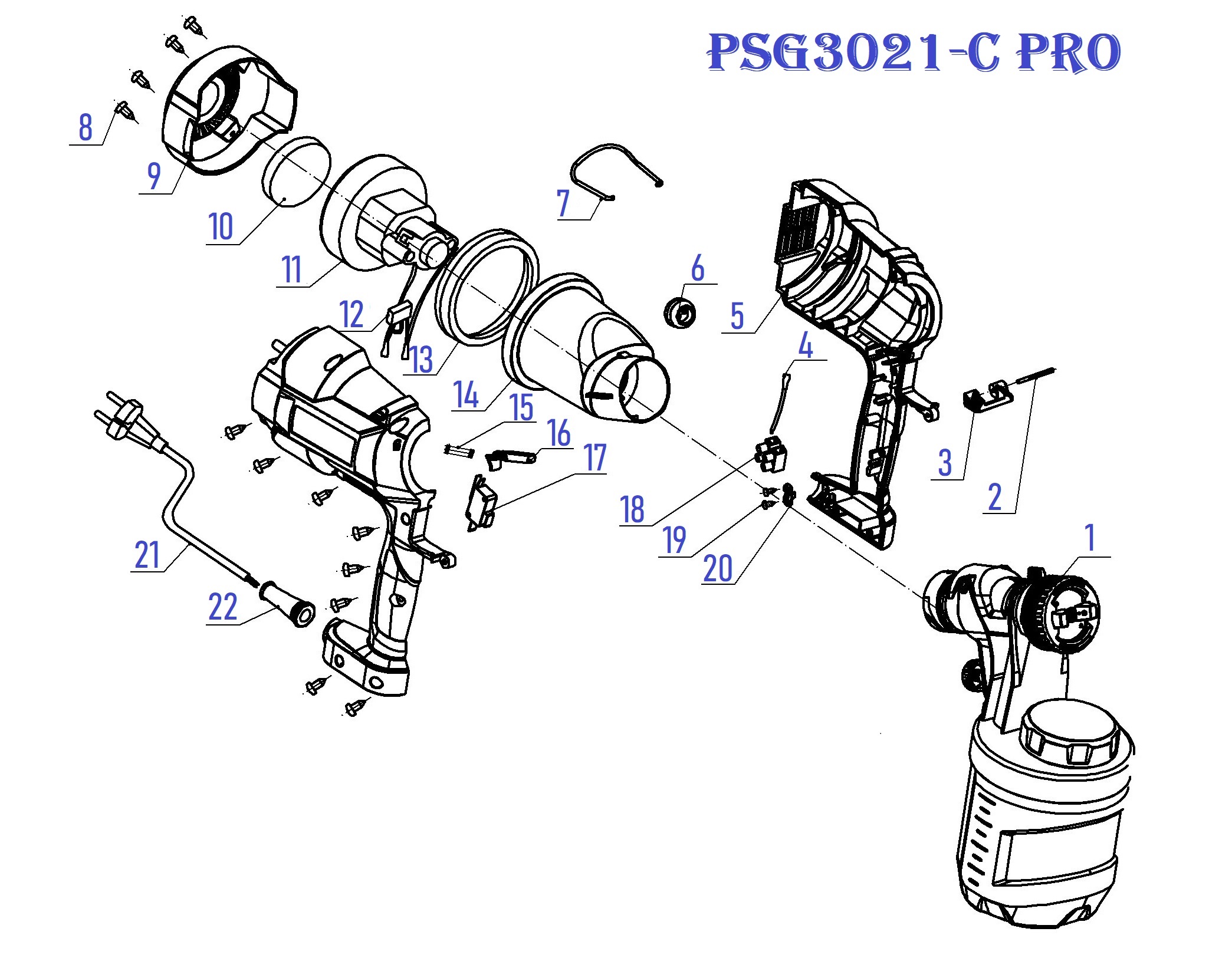 Краскораспылитель PSG3021-C PRO