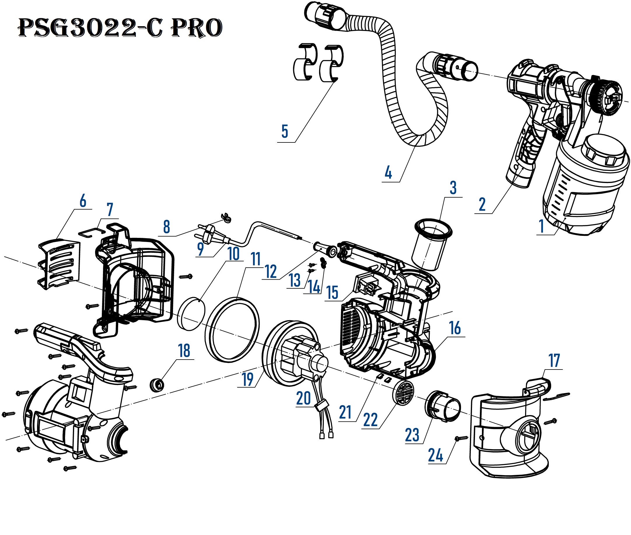 Краскораспылитель PSG3022-C PRO