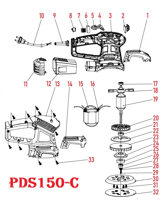 Шлифмашина эксцентриковая PDS150-C