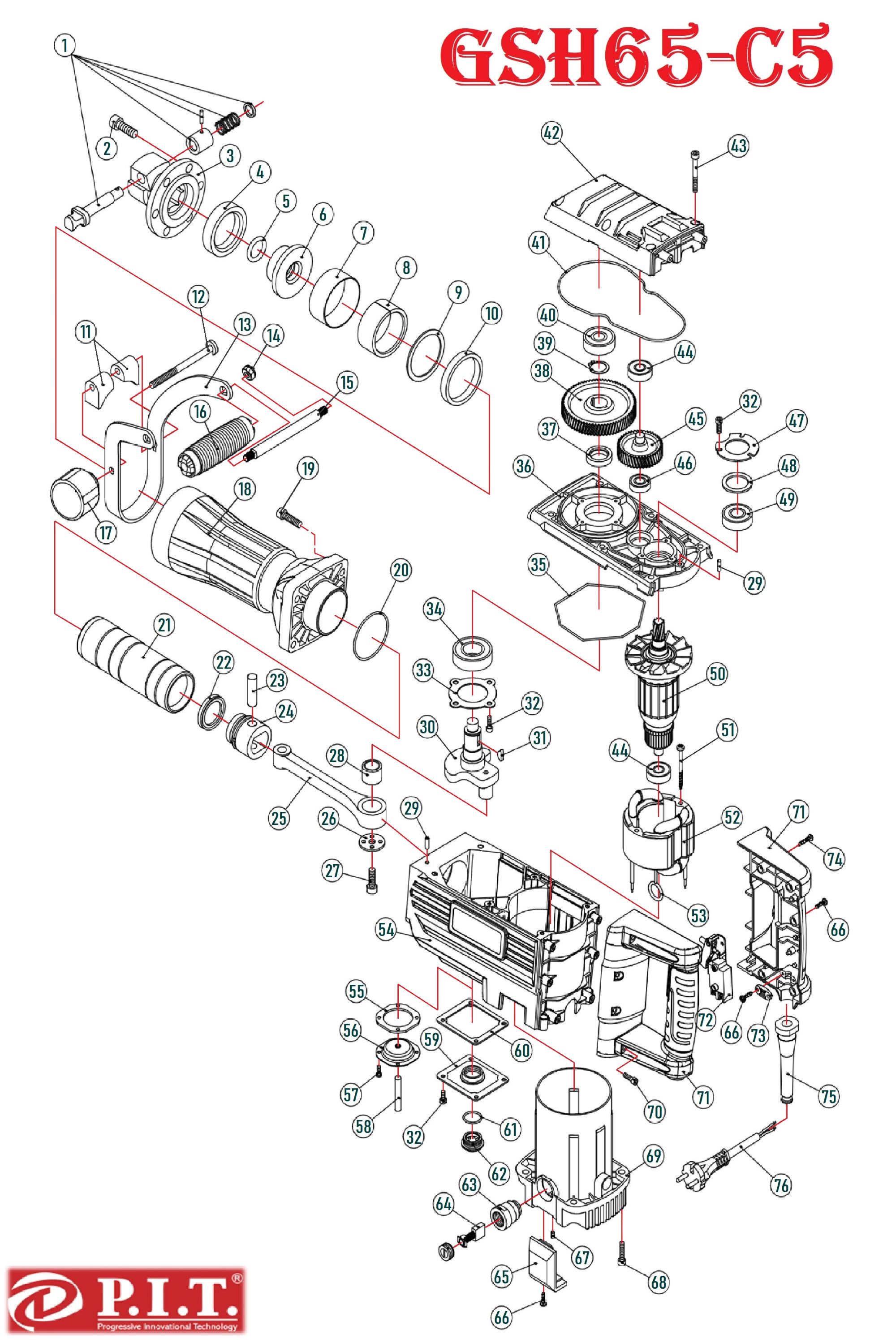 Молоток отбойный GSH65-C5