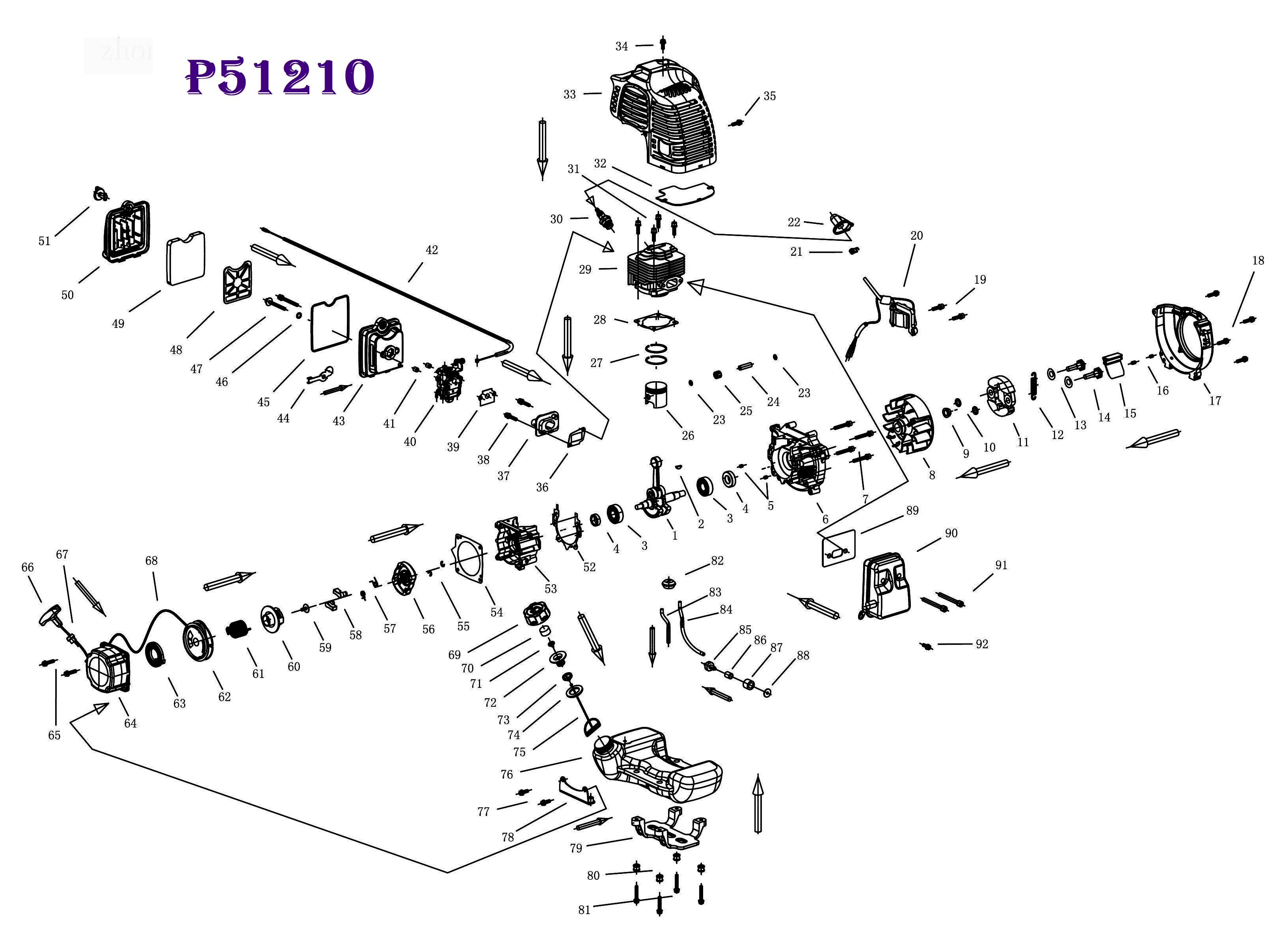 Мотобур P51210