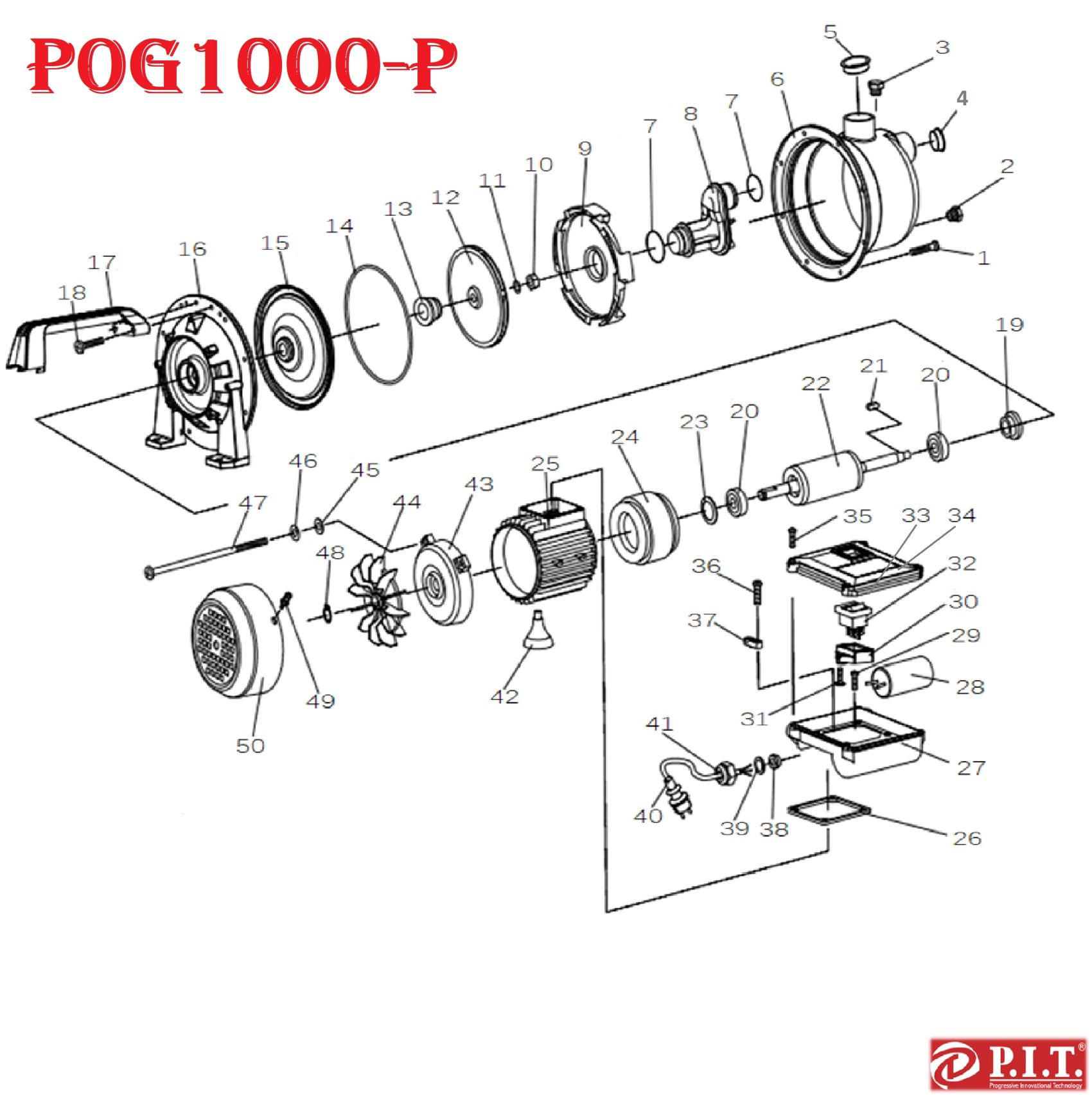 Насос садовый POG1000-P