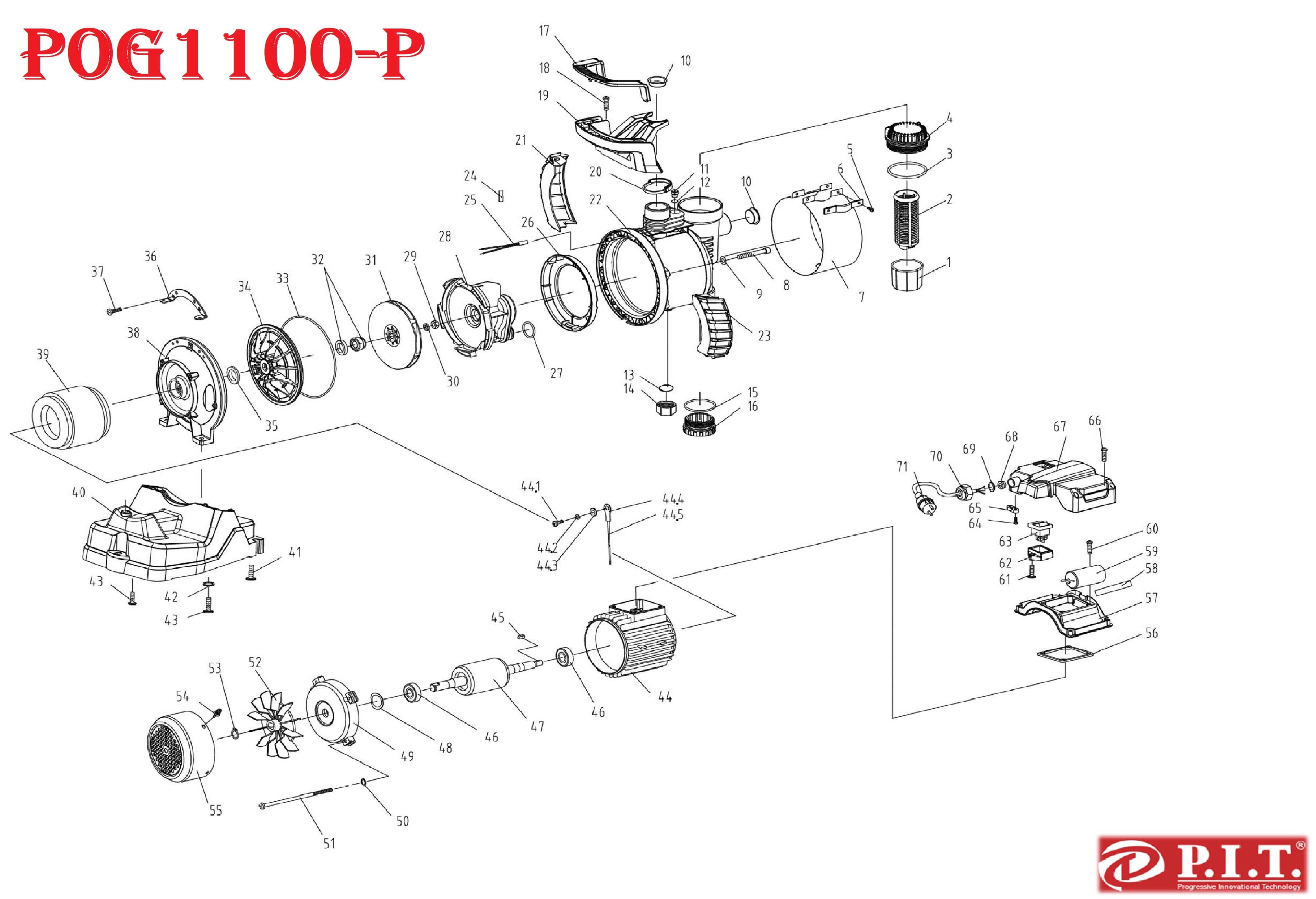 Насос садовый POG1100-P