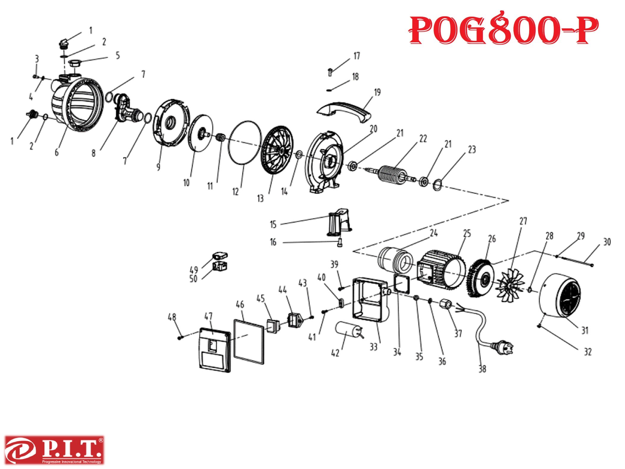 Насос садовый POG800-P