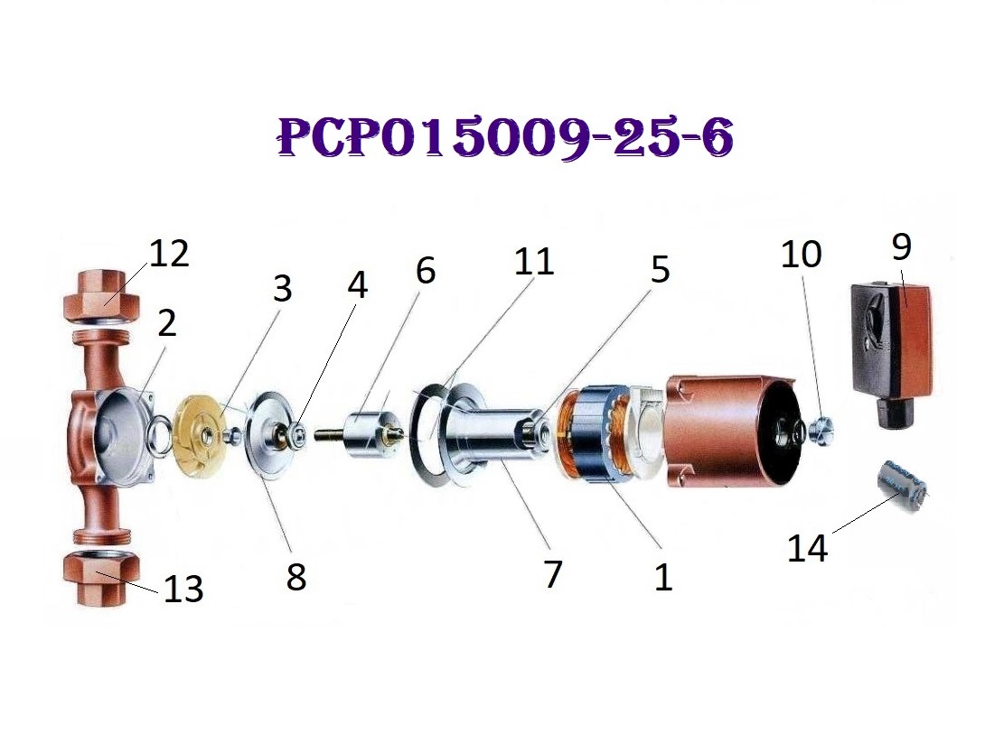 Насос циркуляционный PCP015009-25/6