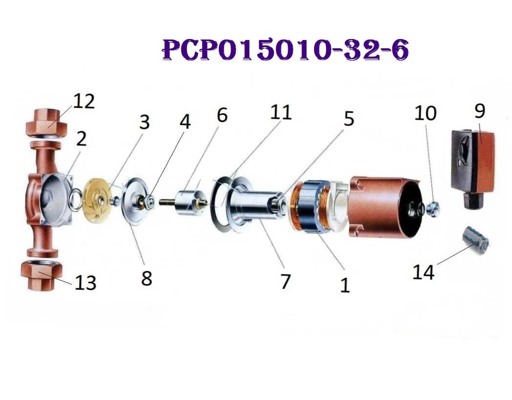 Насос циркуляционный PCP015010-32/6