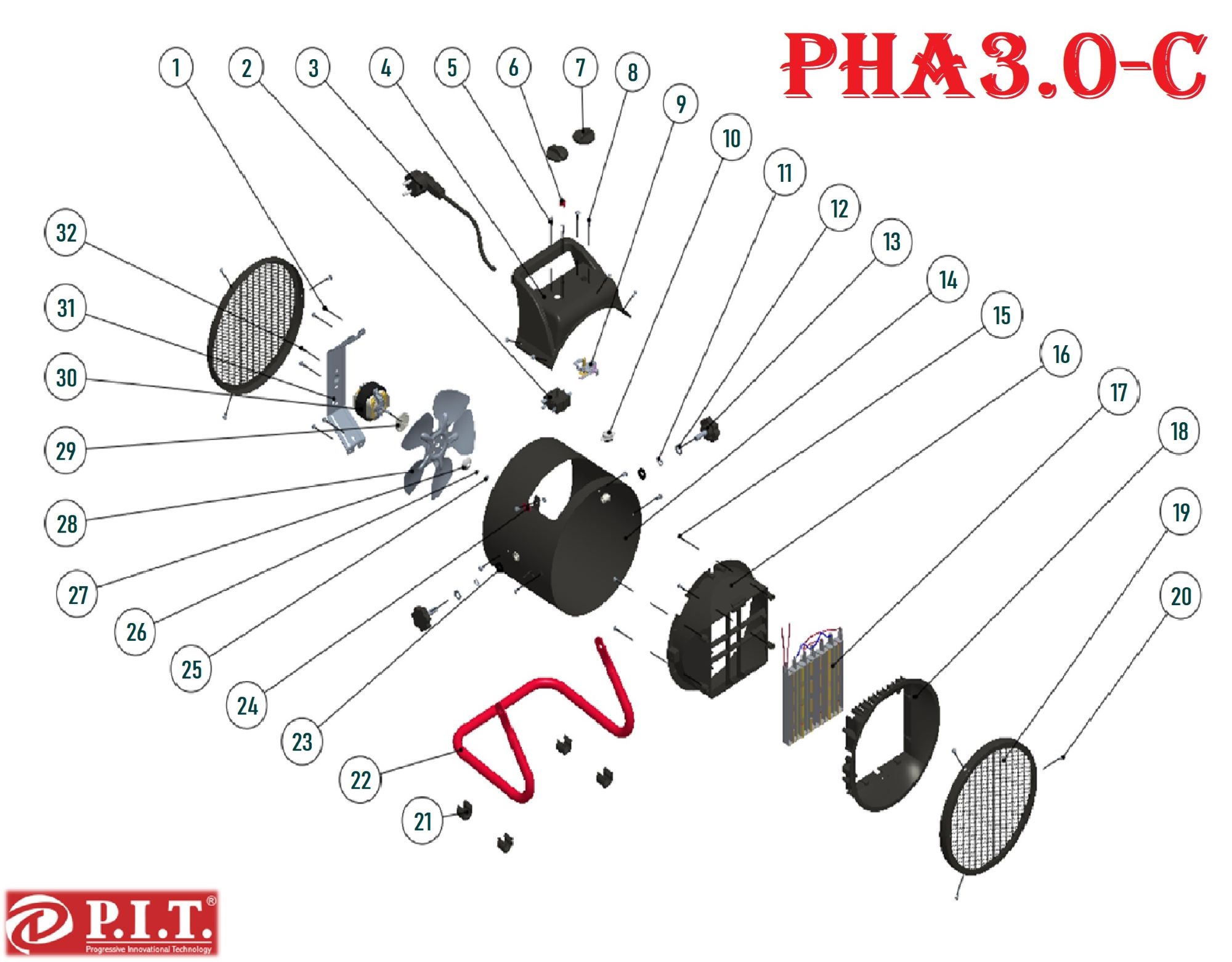 Электрический нагреватель PHA3.0-C