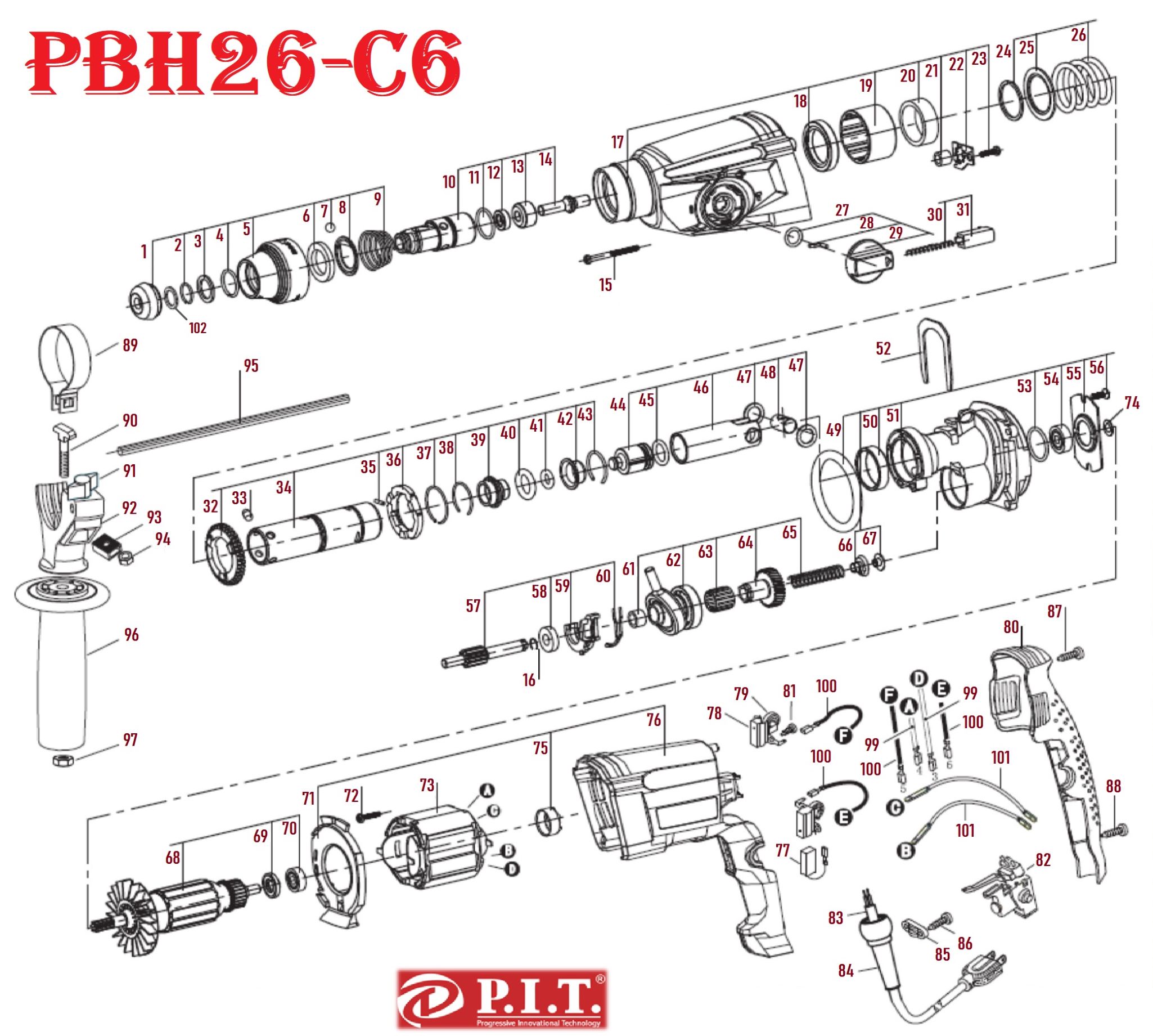 Перфоратор PBH26-C6