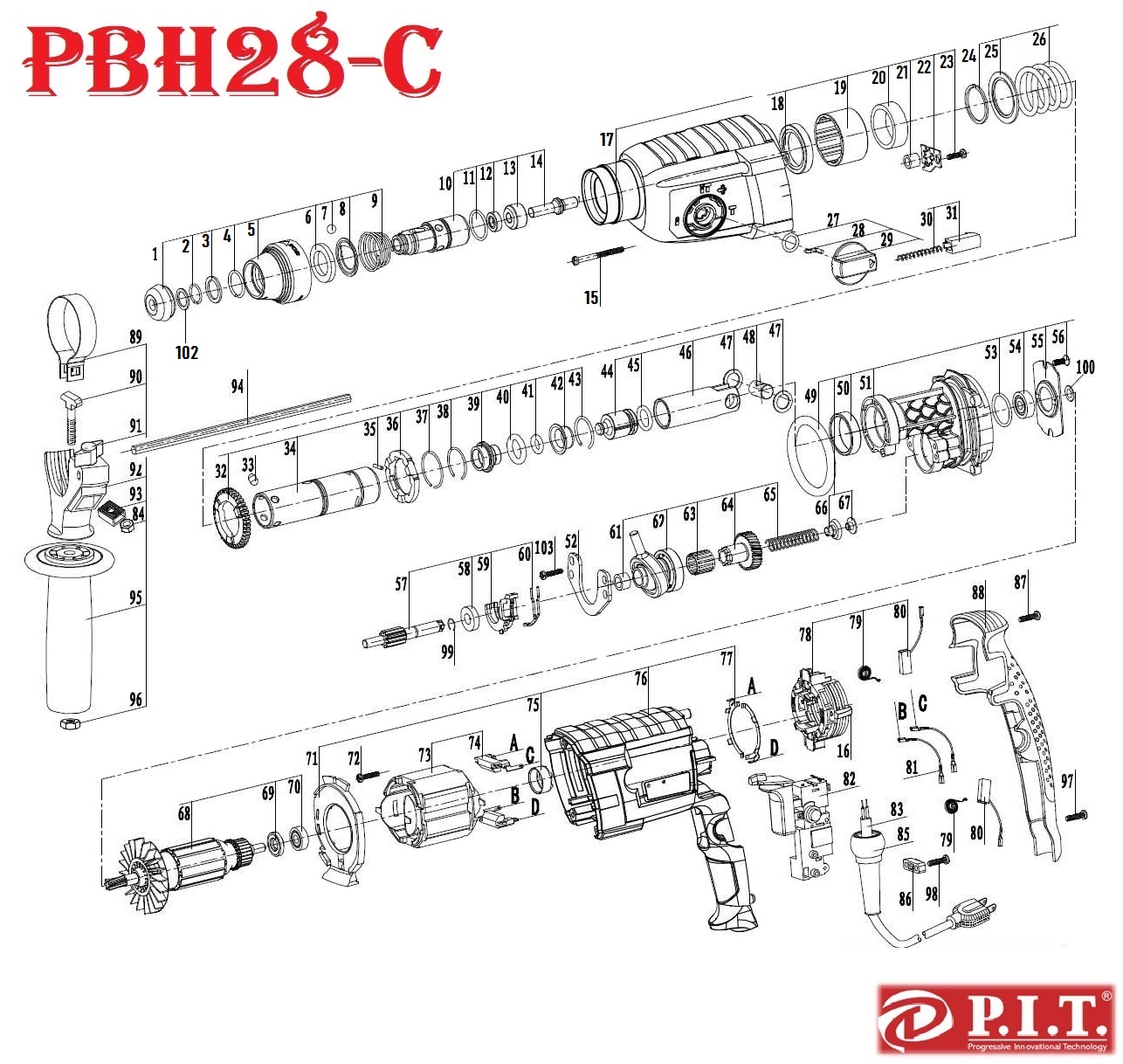 Перфоратор PBH28-C