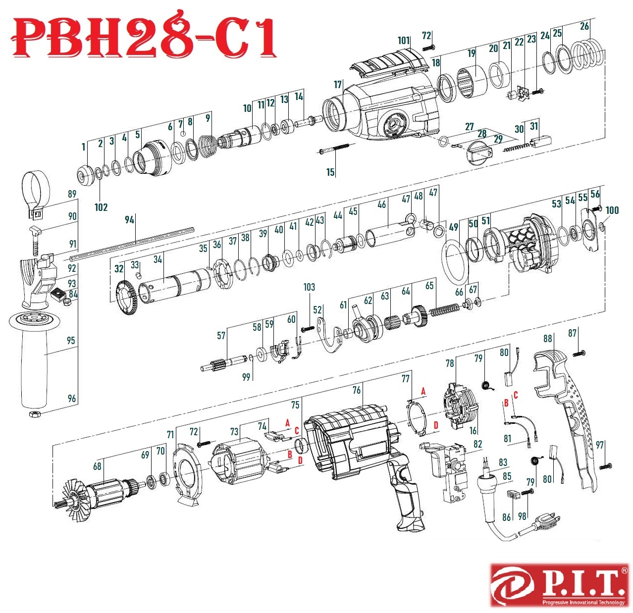 Перфоратор PBH28-C1