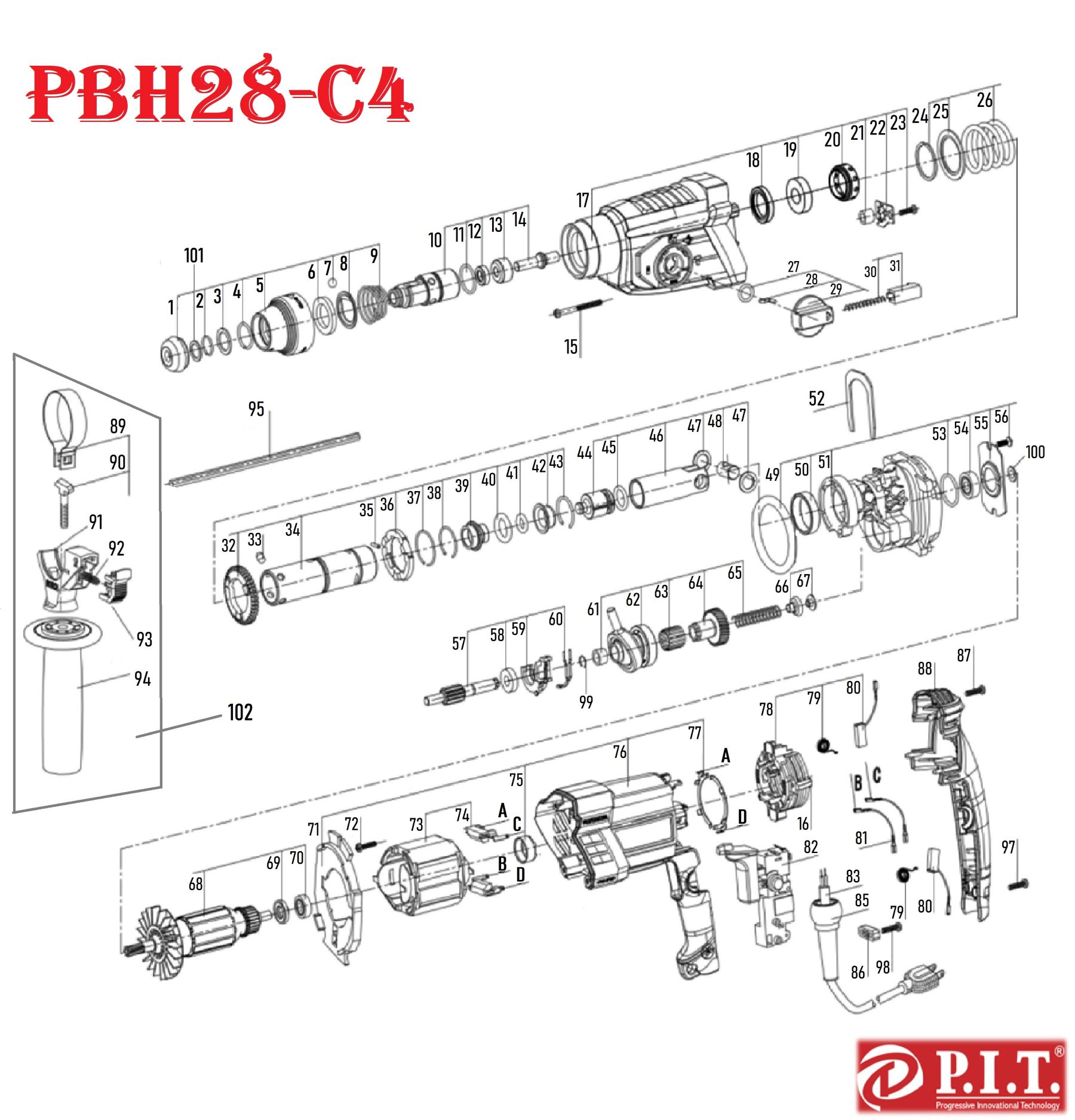 Перфоратор PBH28-C4