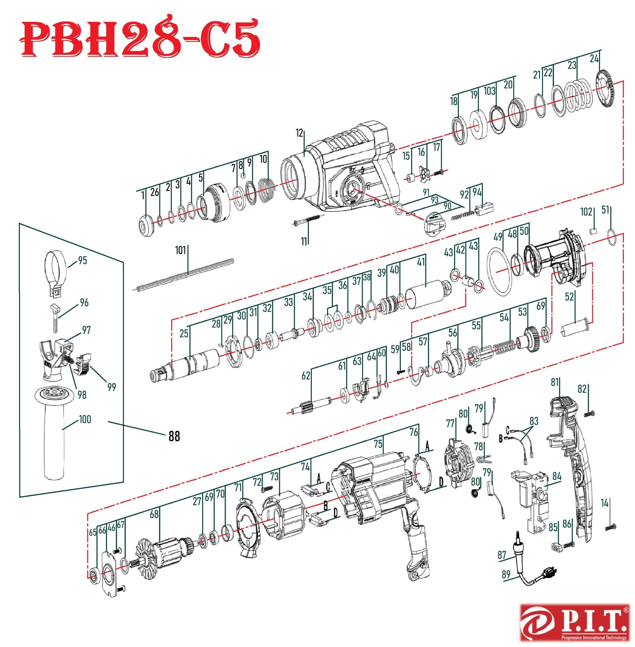 Перфоратор PBH28-C5