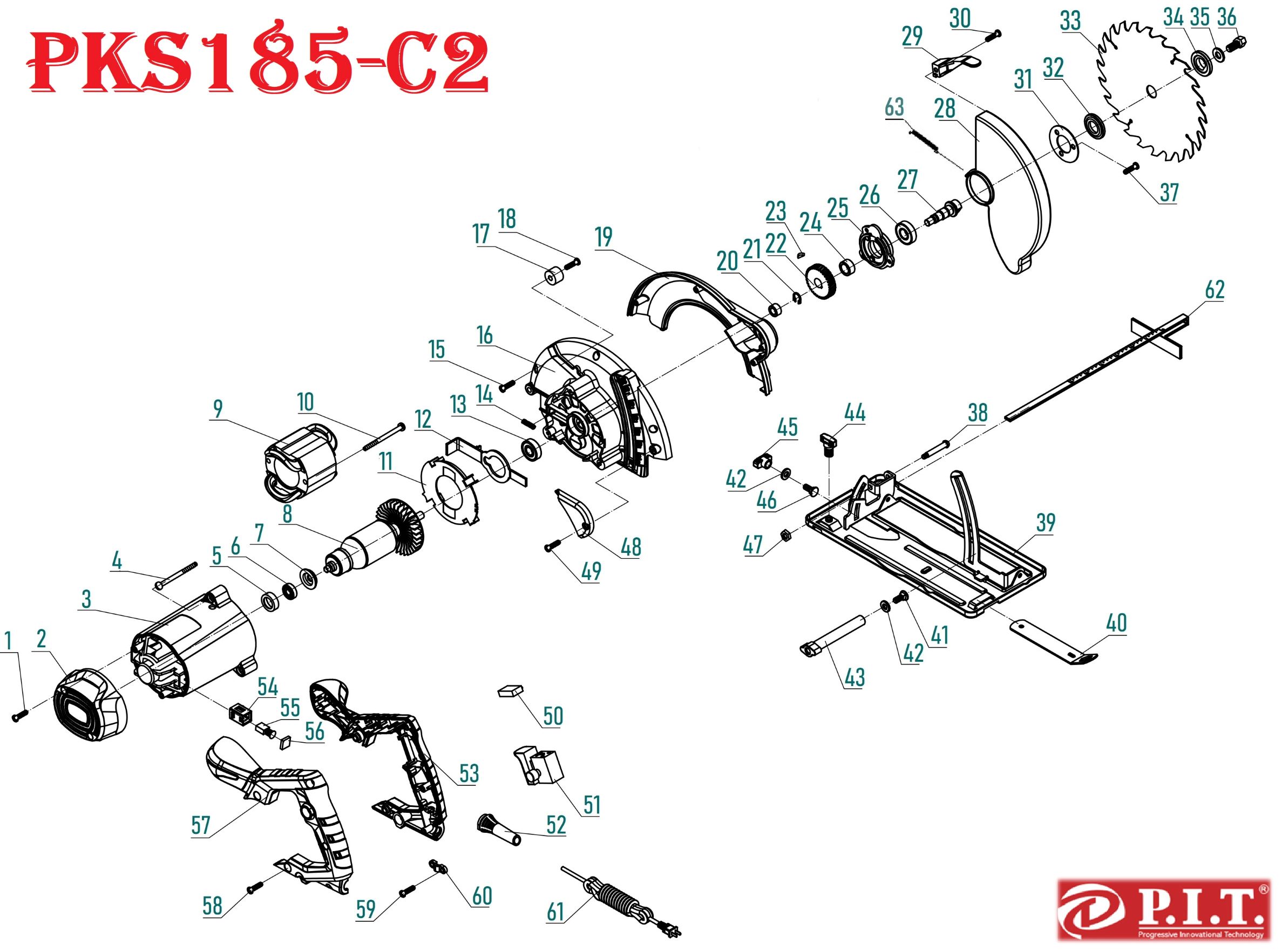 Пила циркулярная PKS185-C2