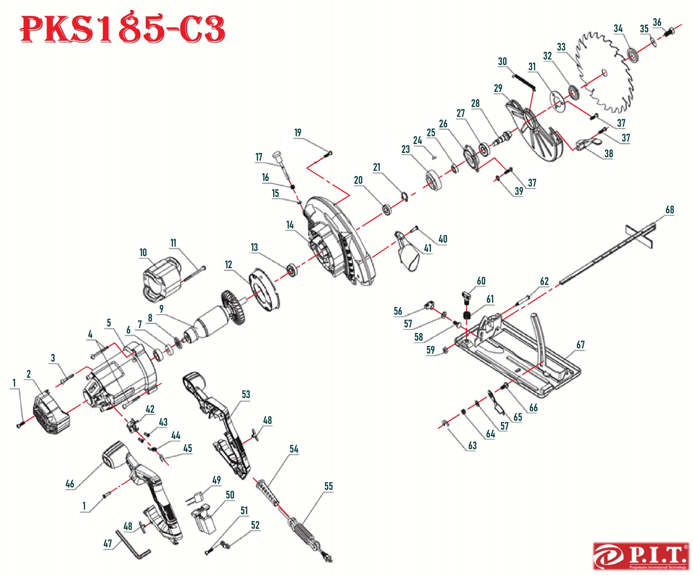 Пила циркулярная PKS185-C3