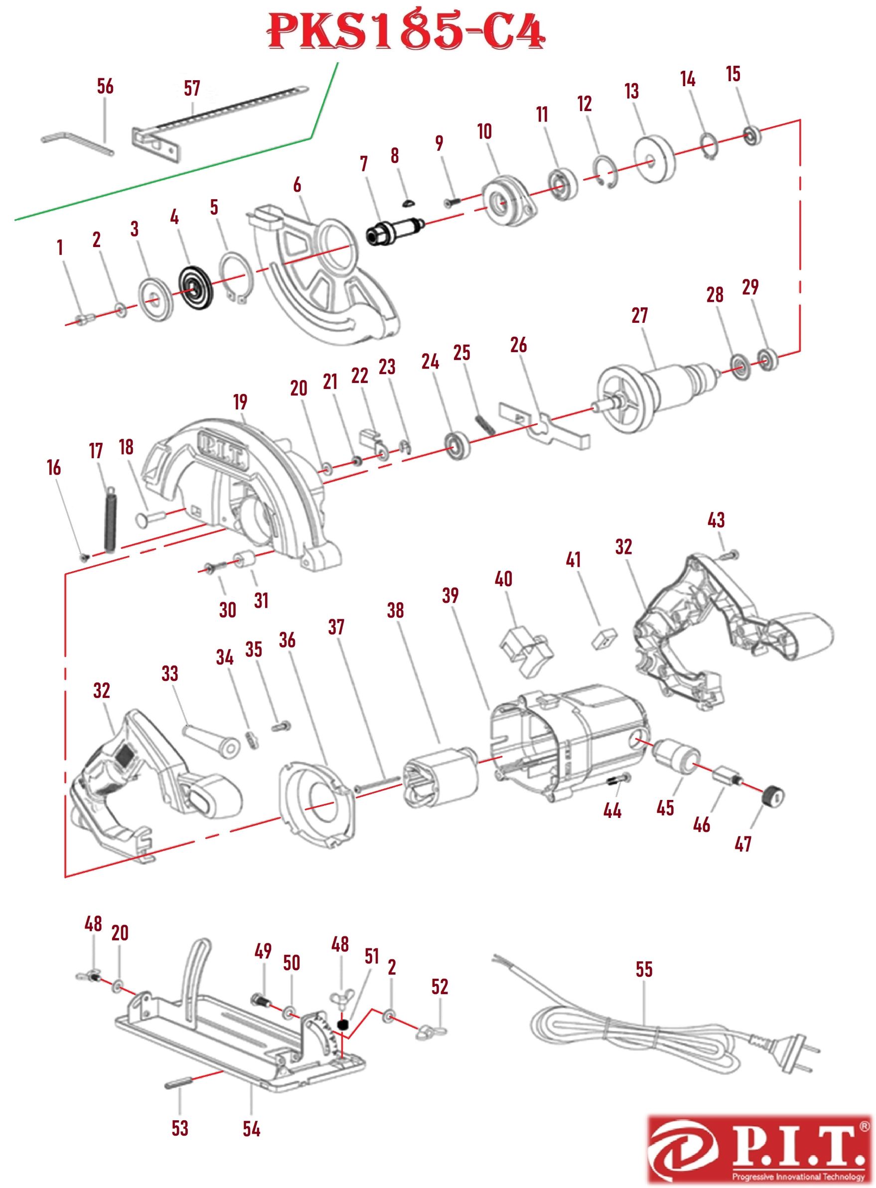 Пила циркулярная PKS185-C4