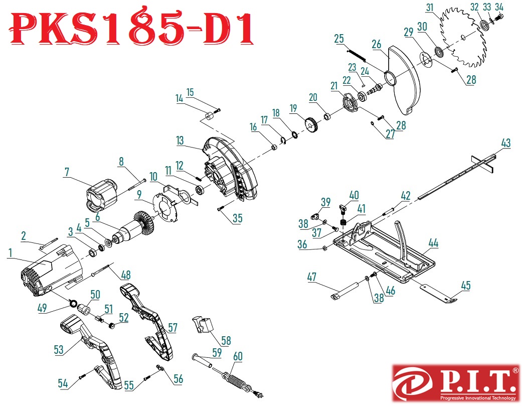 Пила циркулярная PKS185-D1