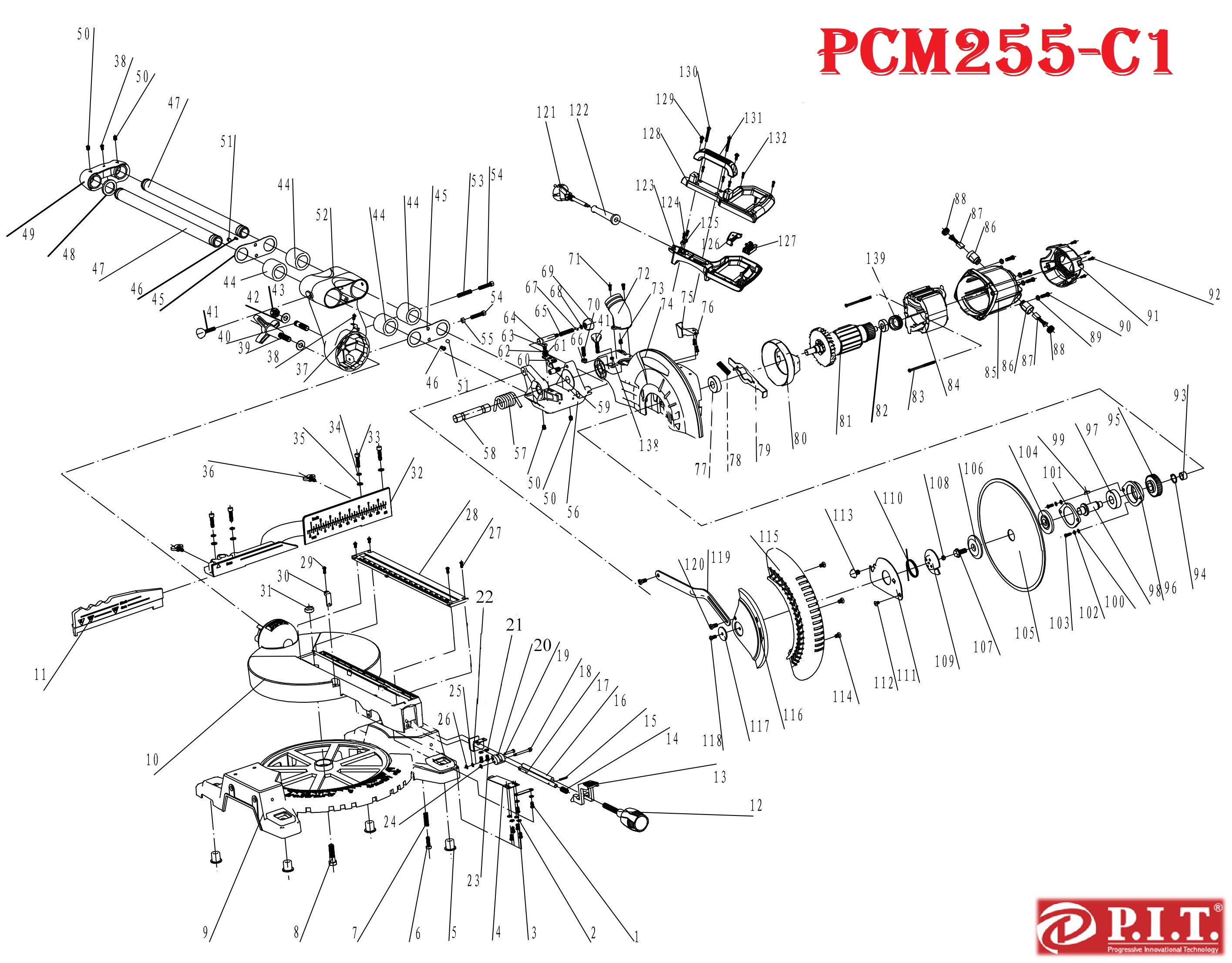 Пила торцовочная PCM255-C1