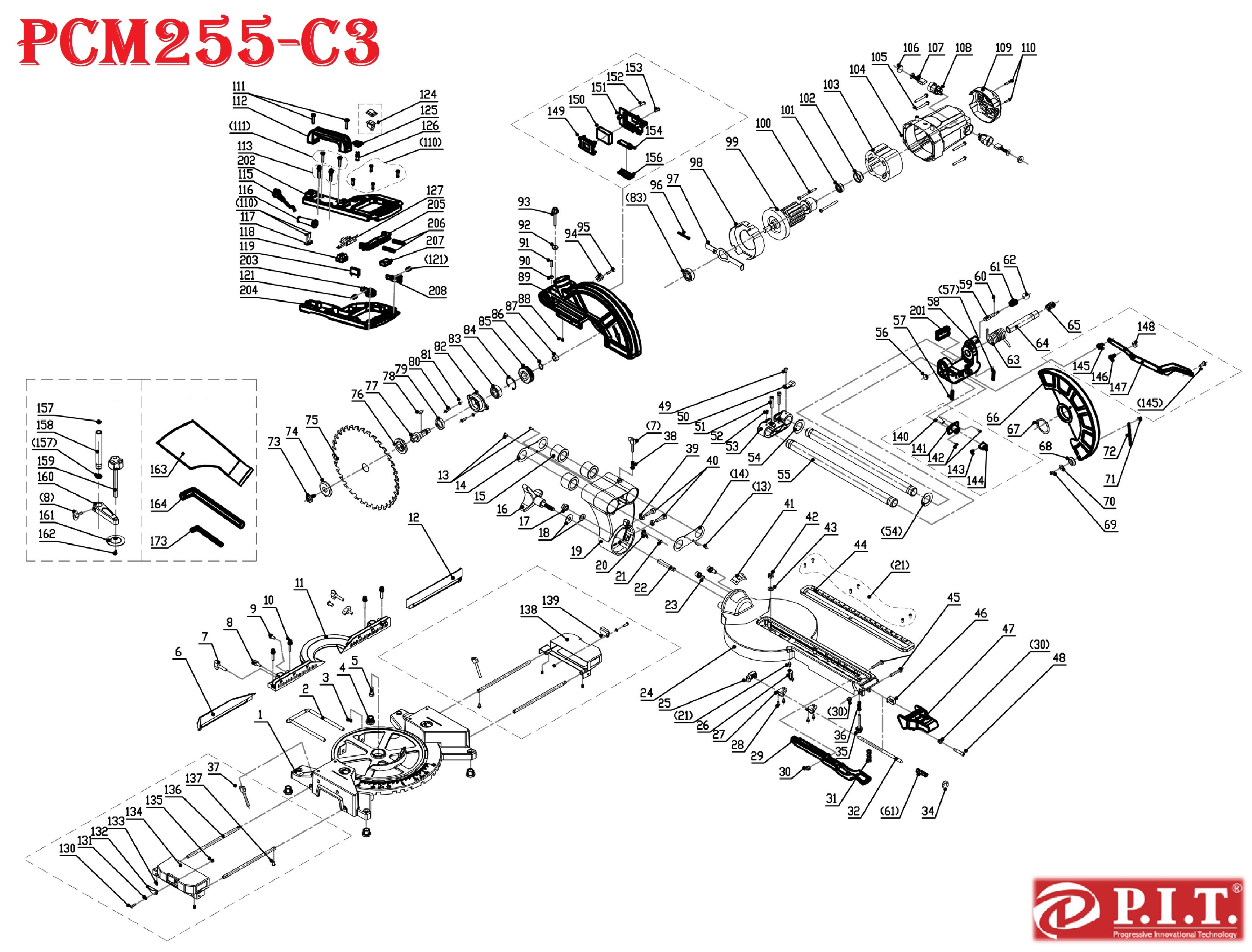 Пила торцовочная PCM255-C3