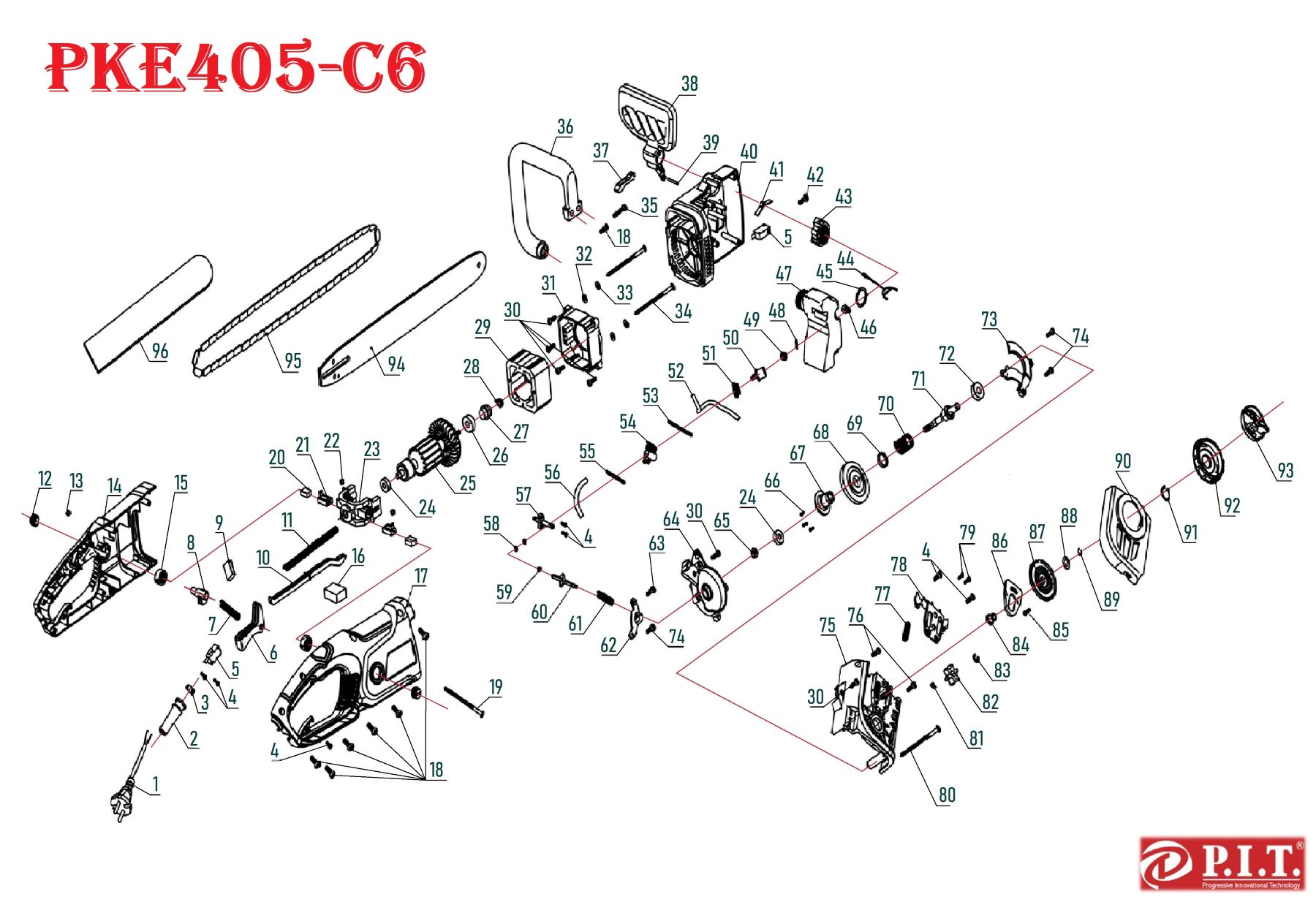 Пила цепная электрическая PKE405-C6