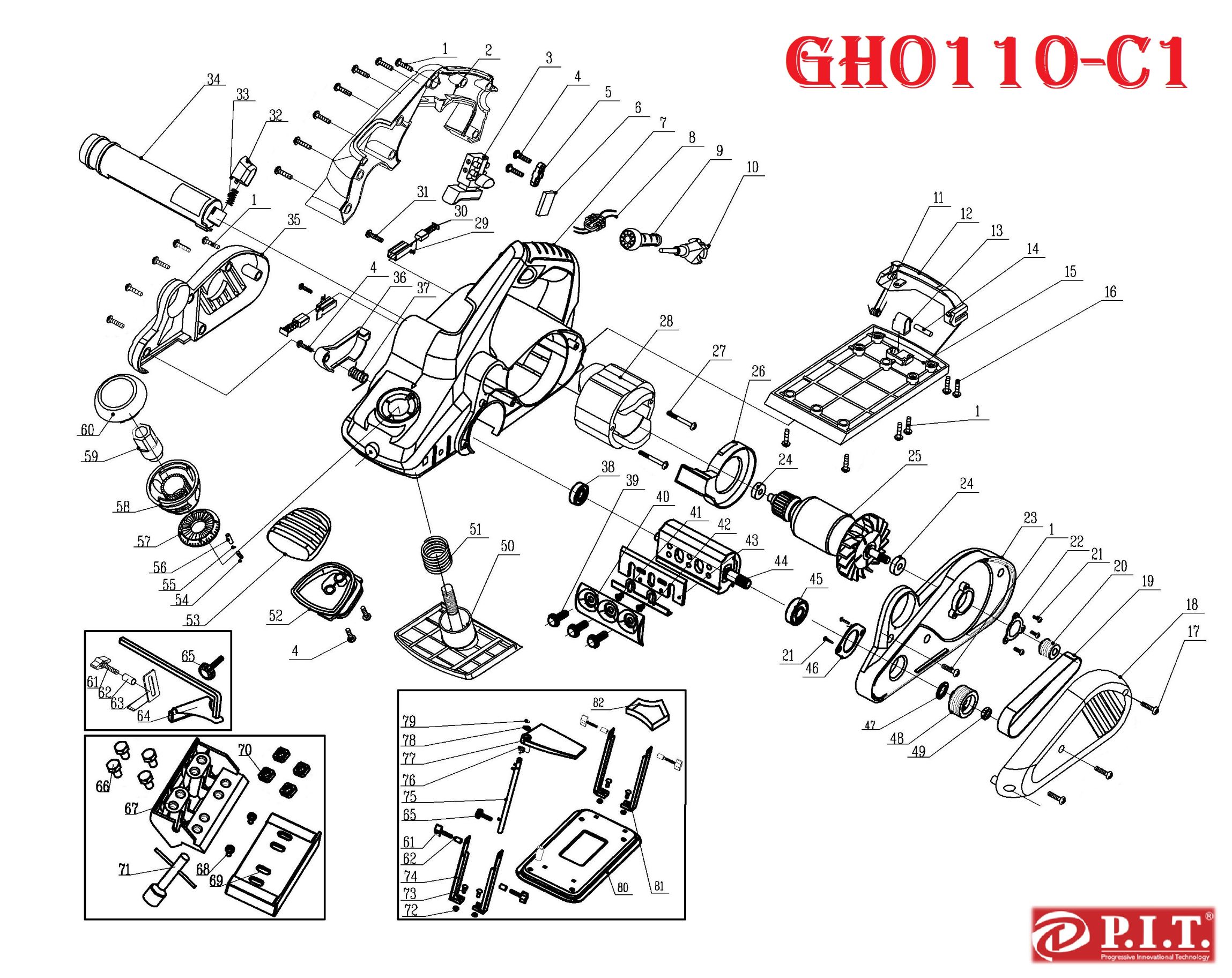 Рубанок GHO110-C1 МАСТЕР