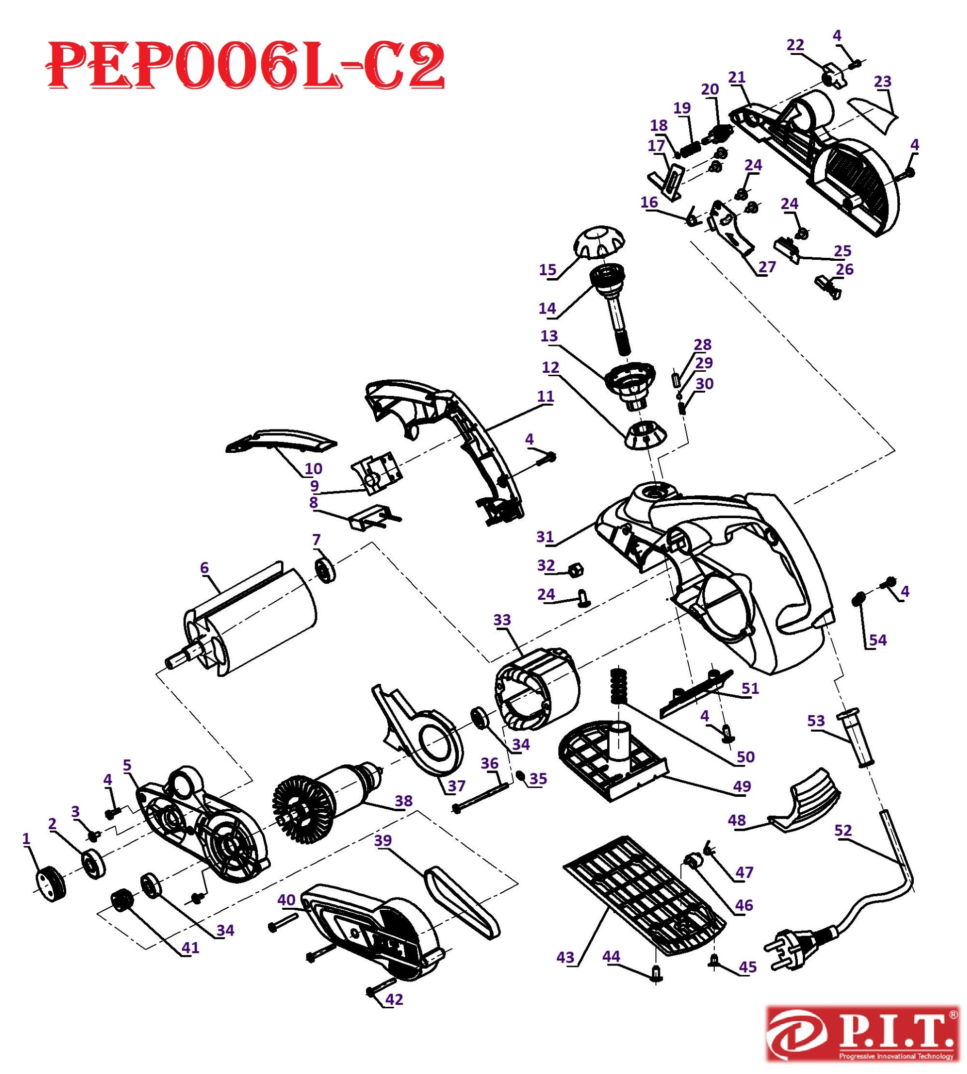 Рубанок PEP006L-C2