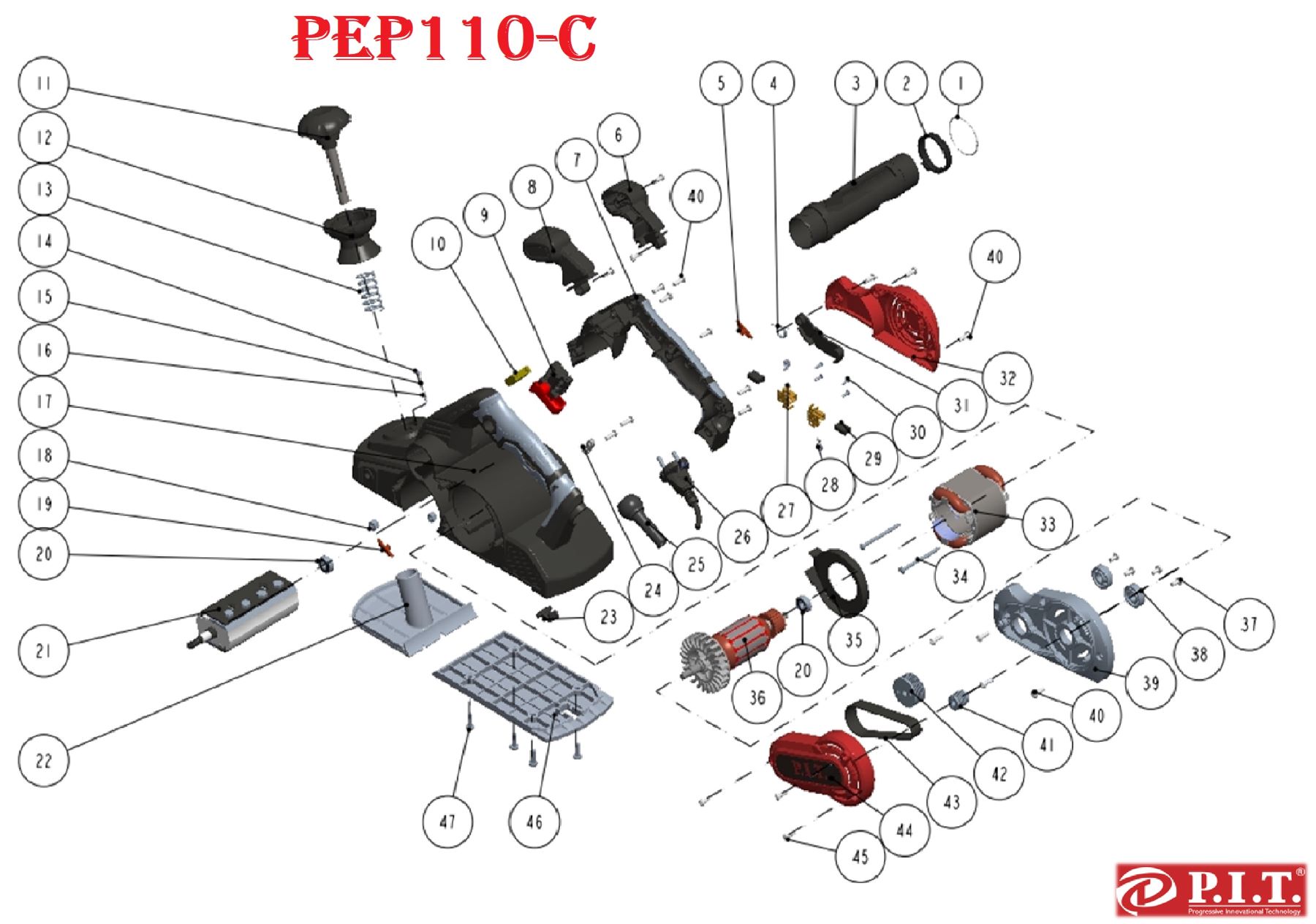 Рубанок PEP110-C