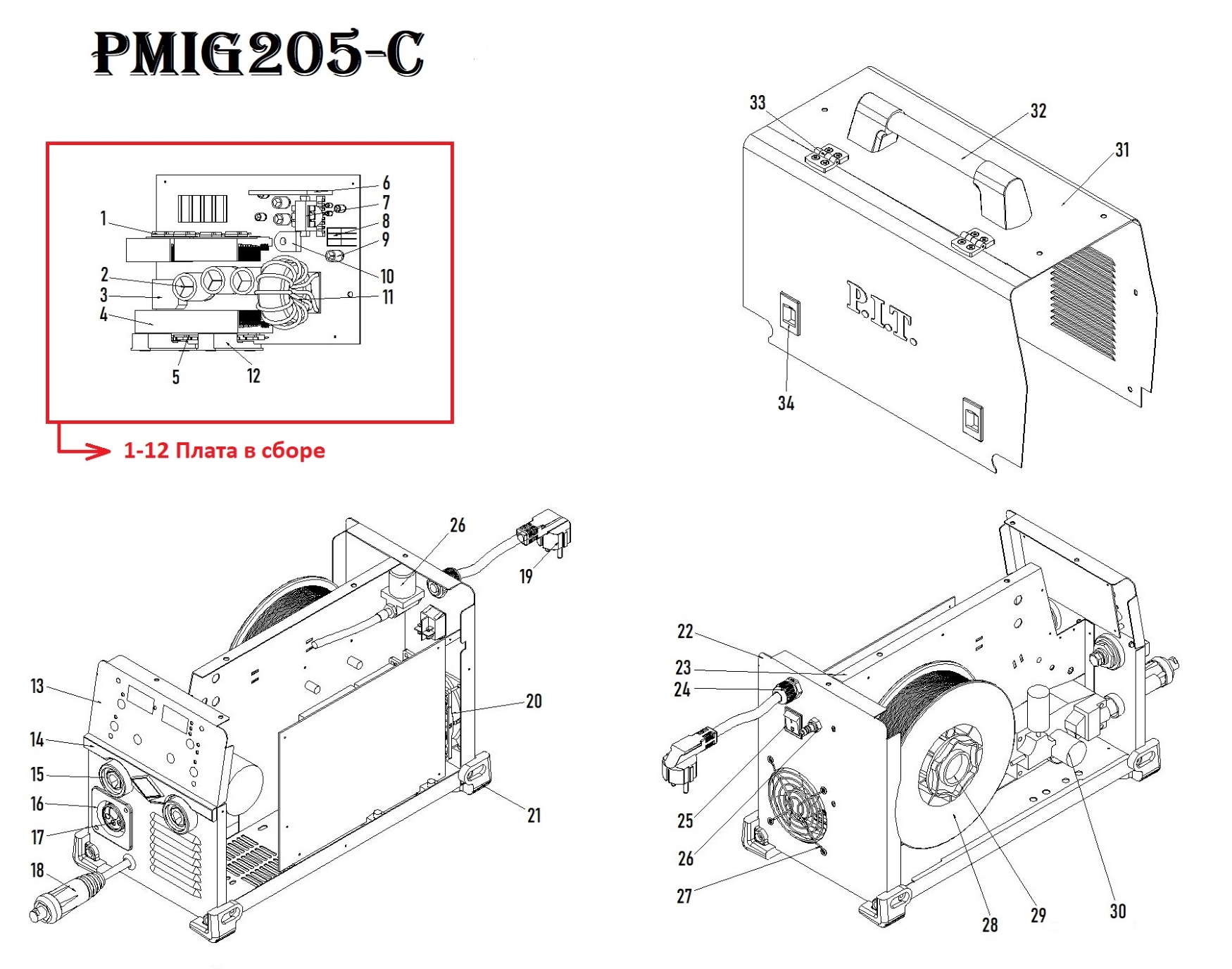 Сварочный полуавтомат PMIG205-С