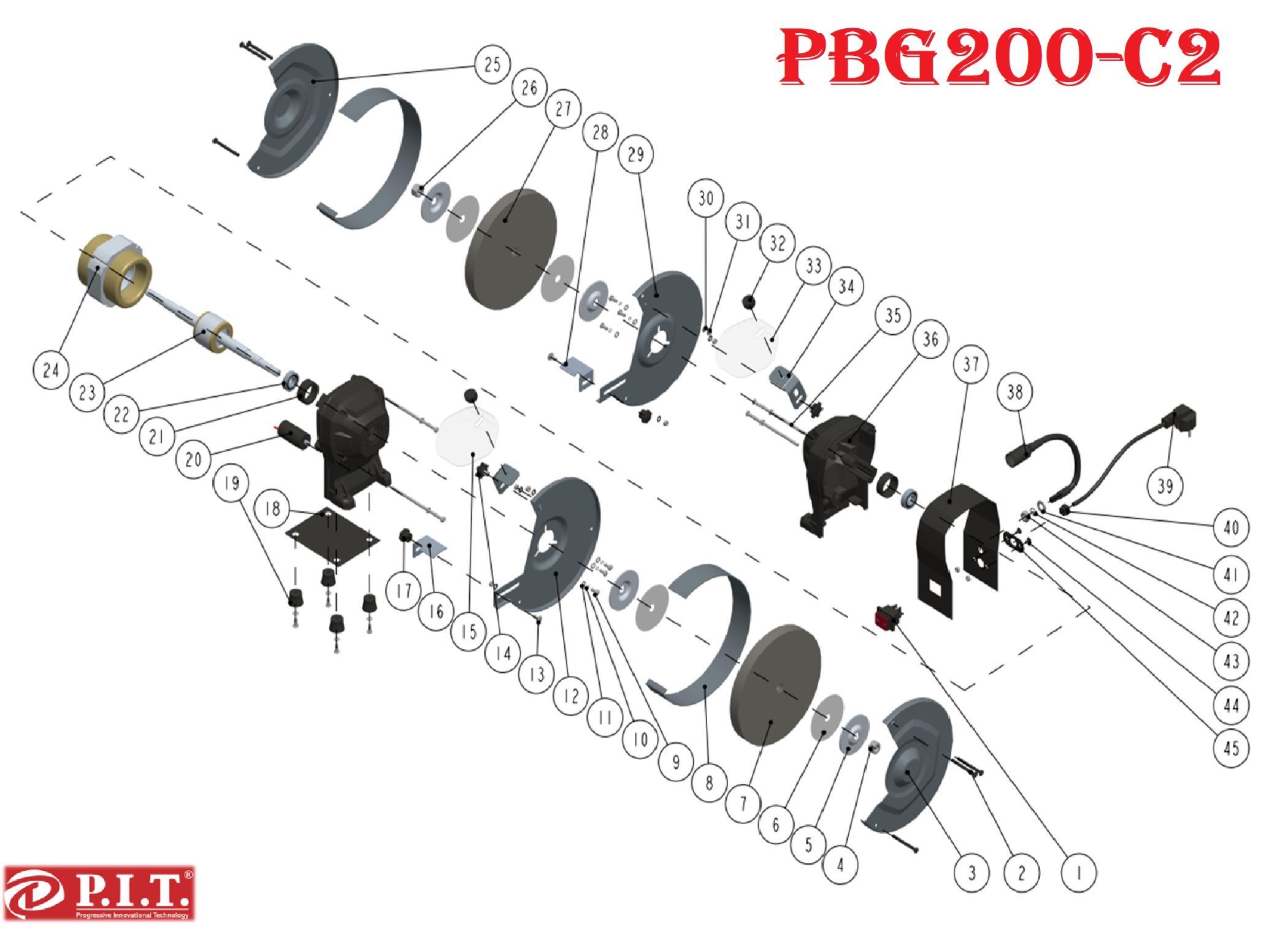 Станок точильный PBG200-C2