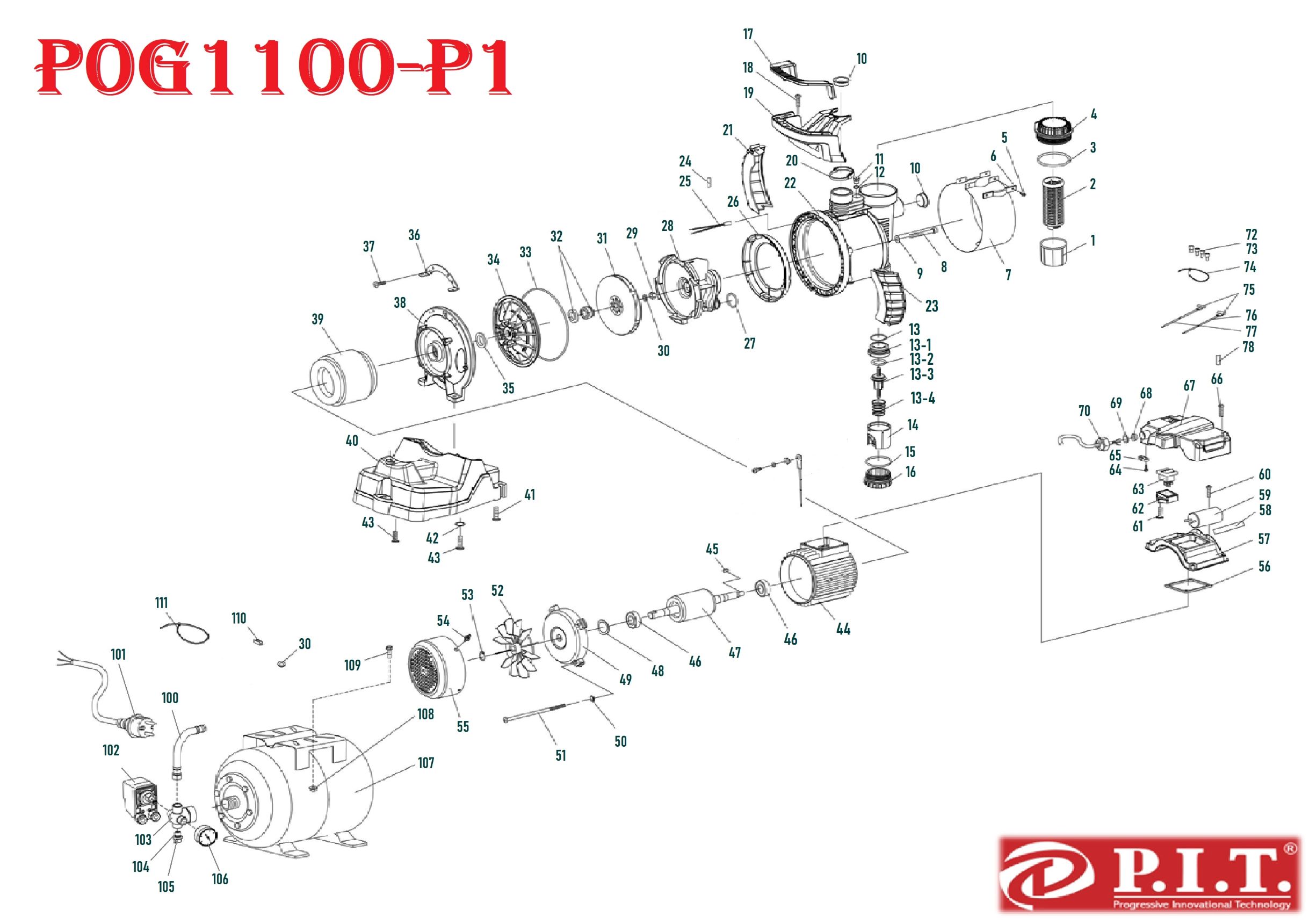 Станция насосная POG1100-P1