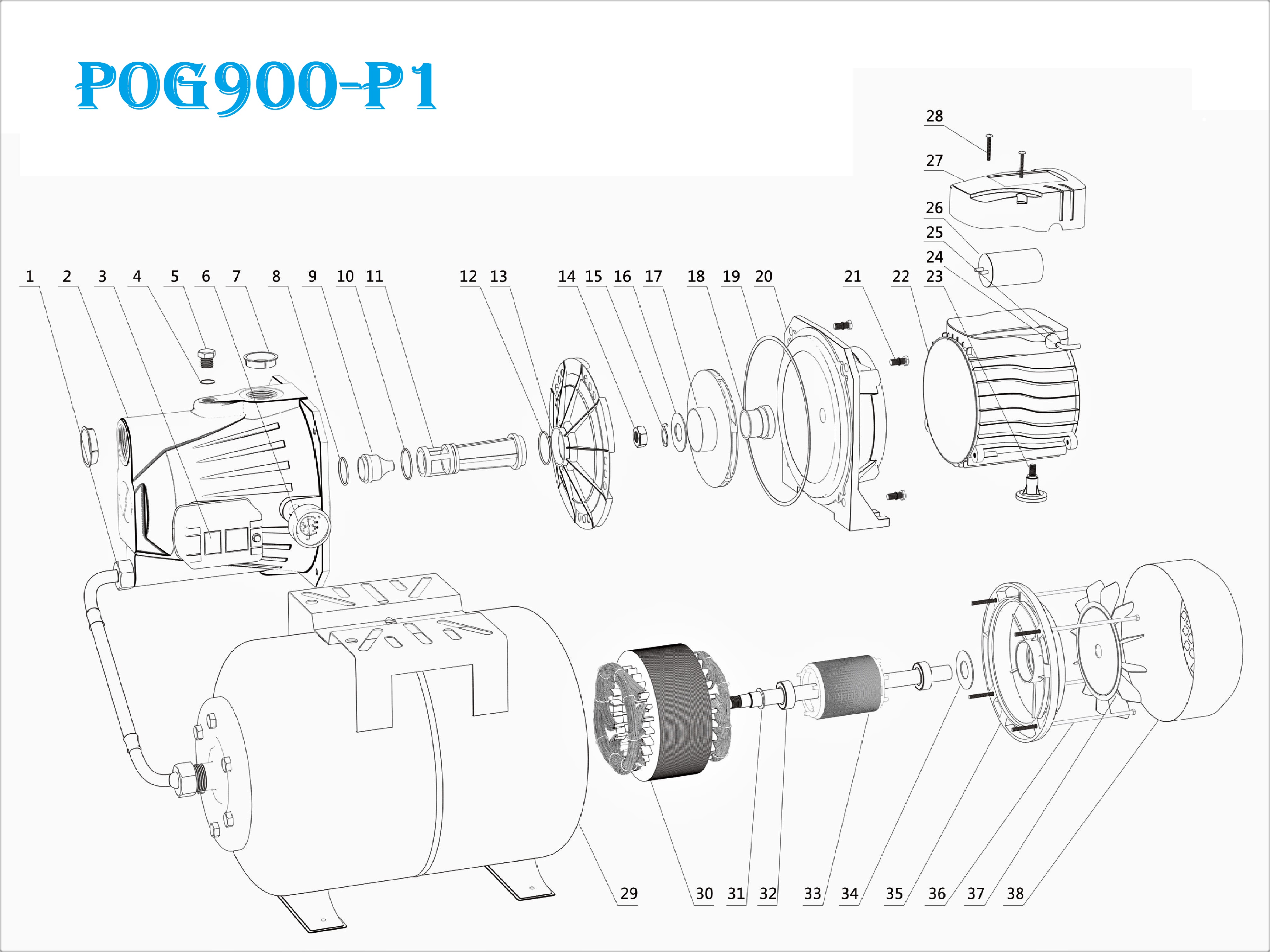 Станция насосная POG900-P1