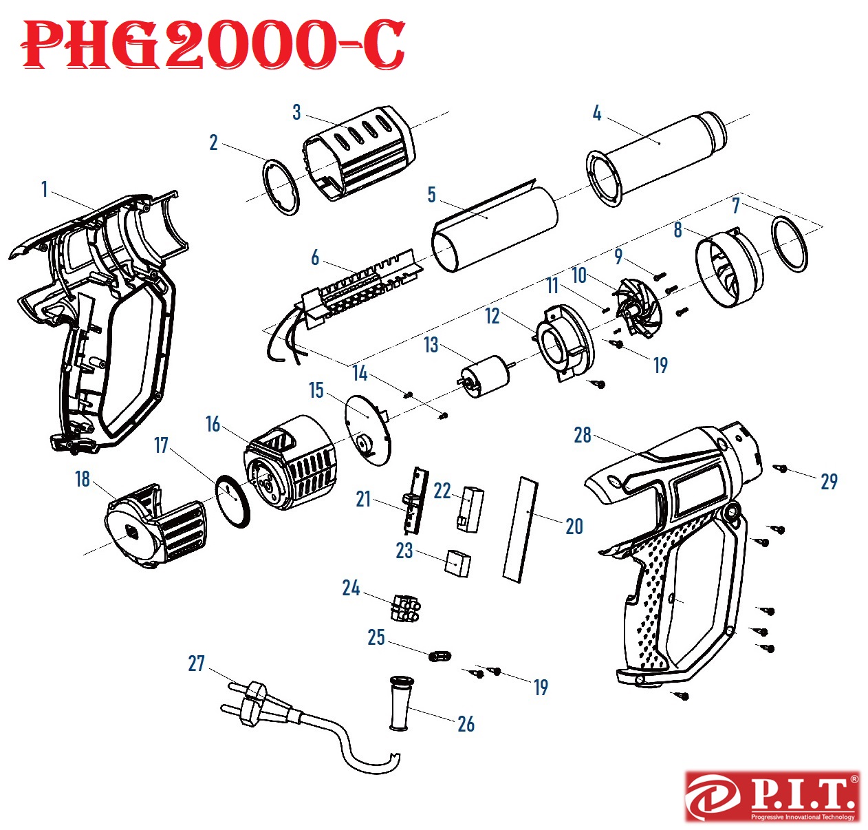 Электрофен PHG2000-C