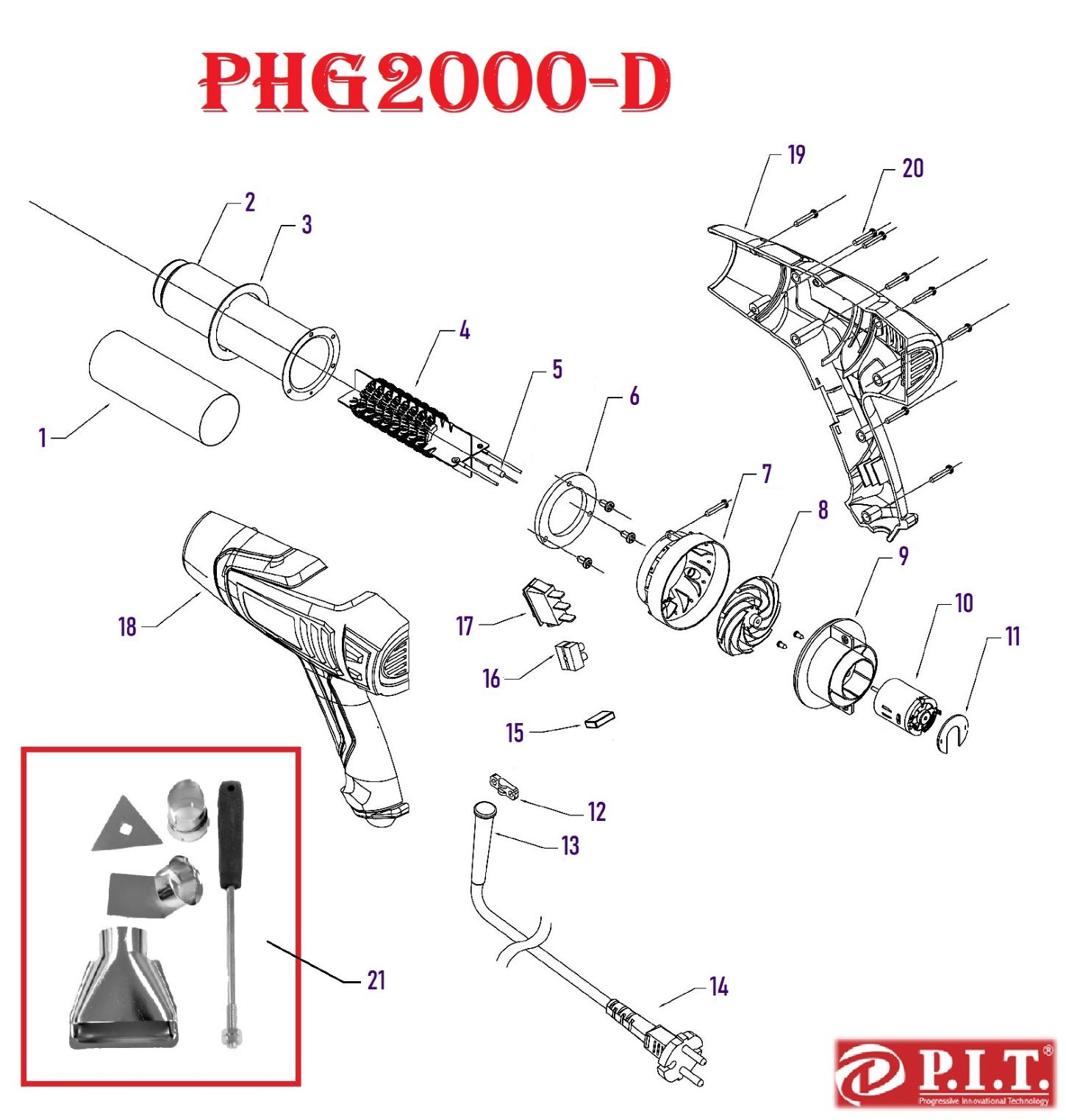 Электрофен PHG2000-D