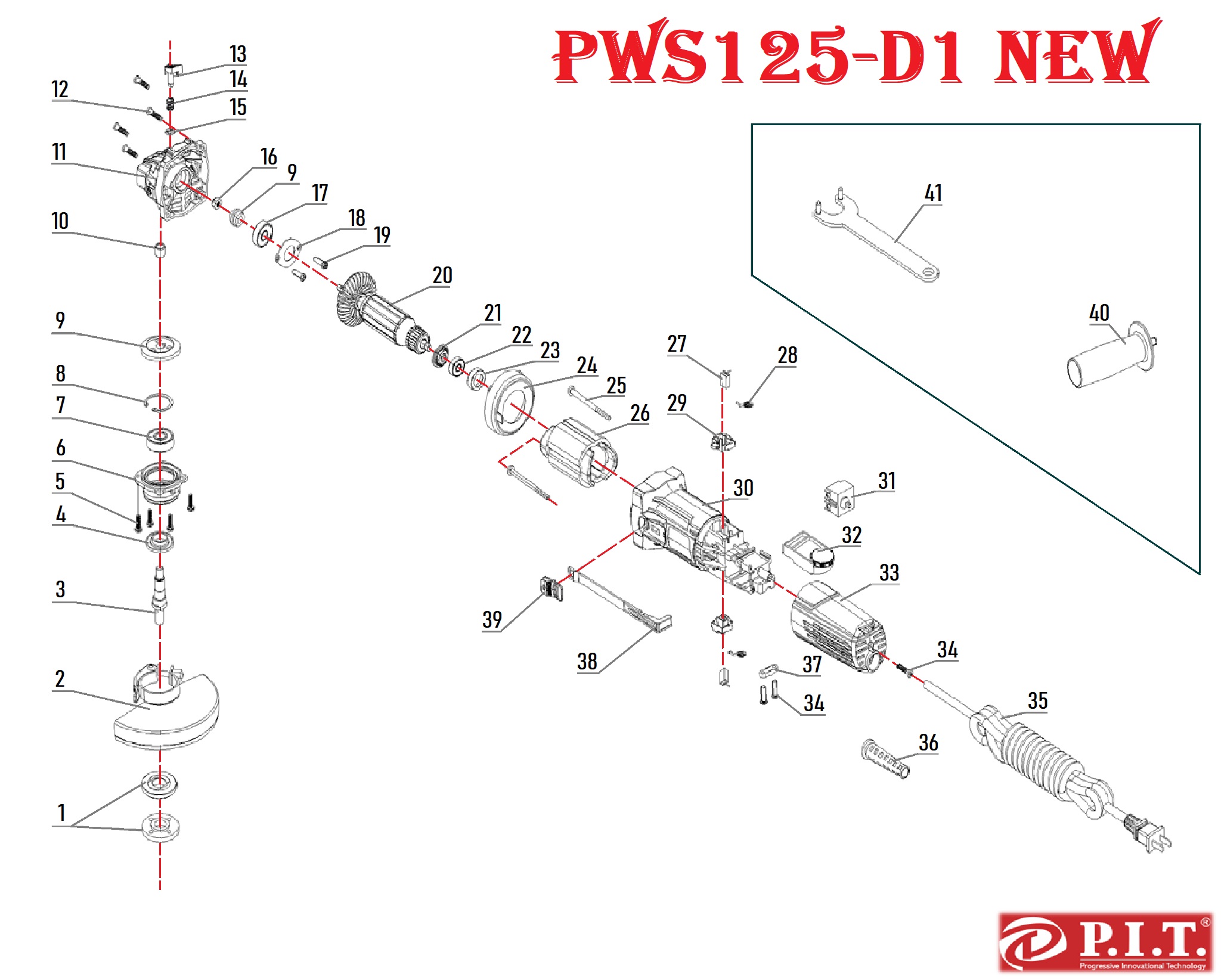 Шлифмашина угловая PWS125-D1 NEW