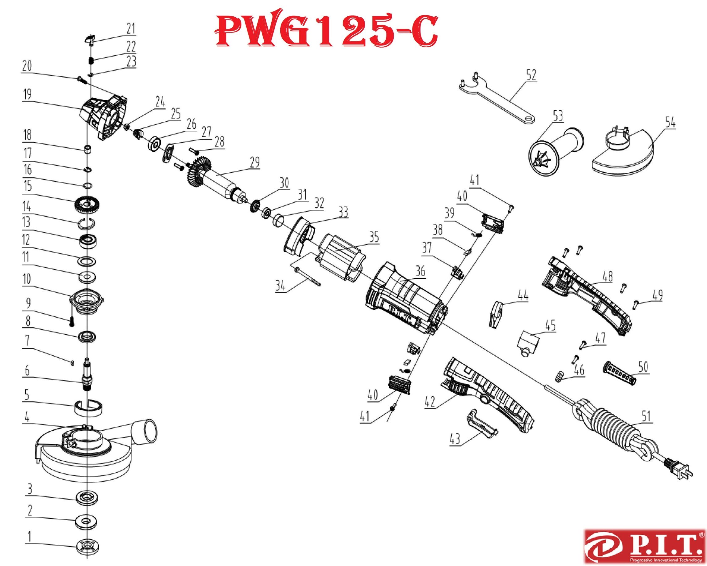 Шлифмашина по бетону PWG125-C