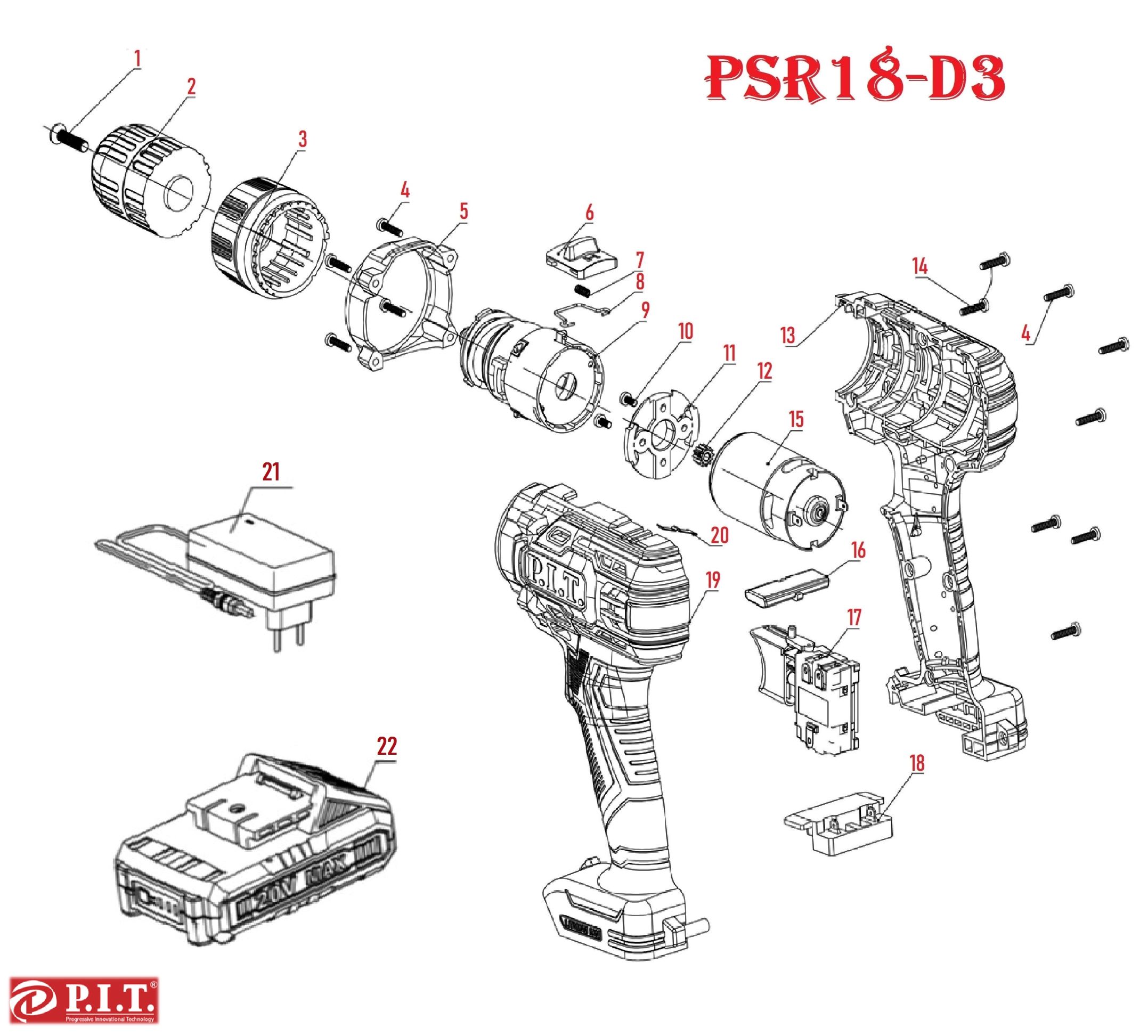 Шуруповерт PSR18-D3