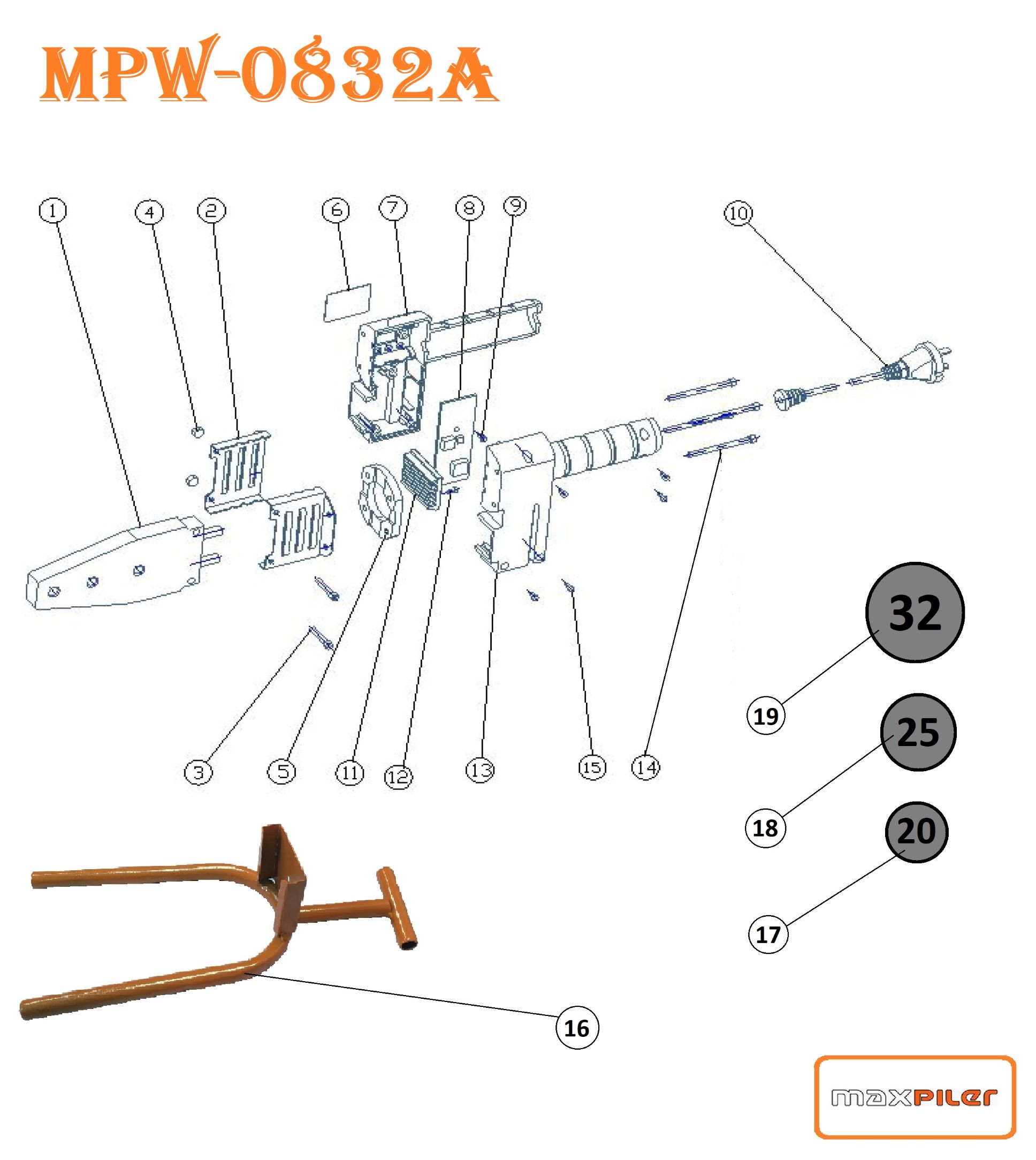 Аппарат для сварки труб MPW-0832A