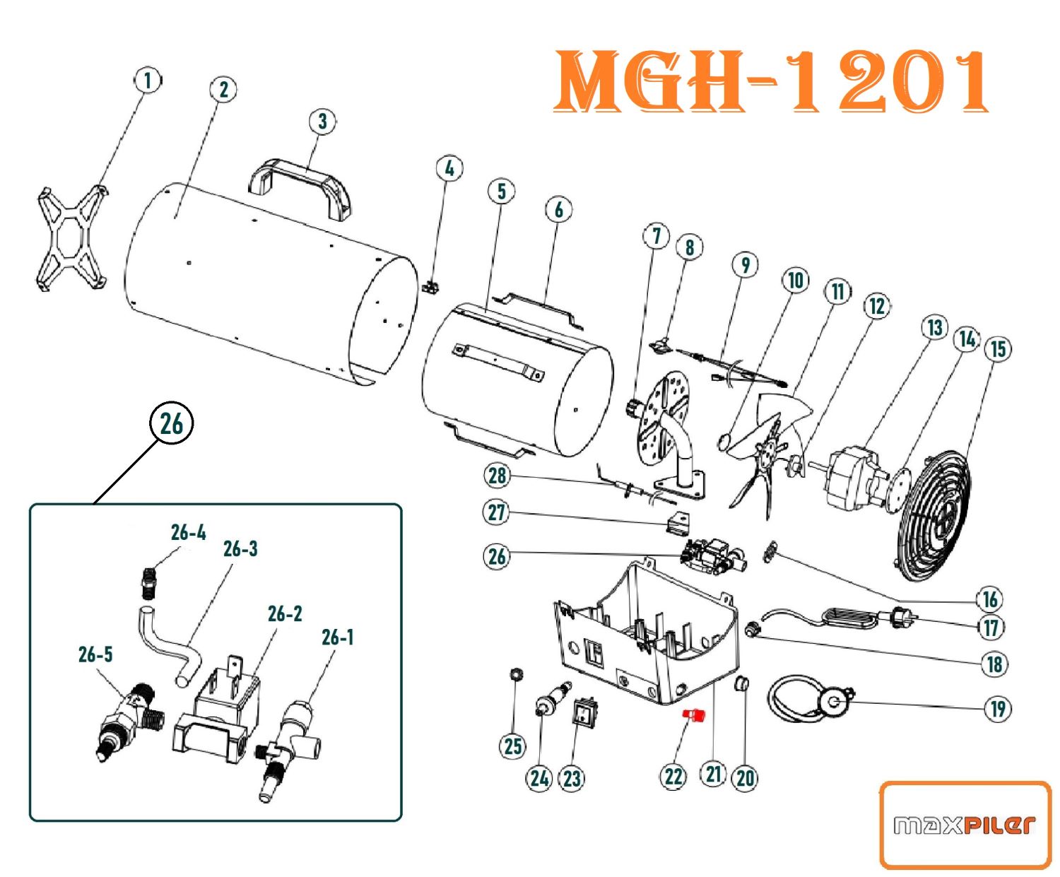 Газовый нагреватель MGH-1201