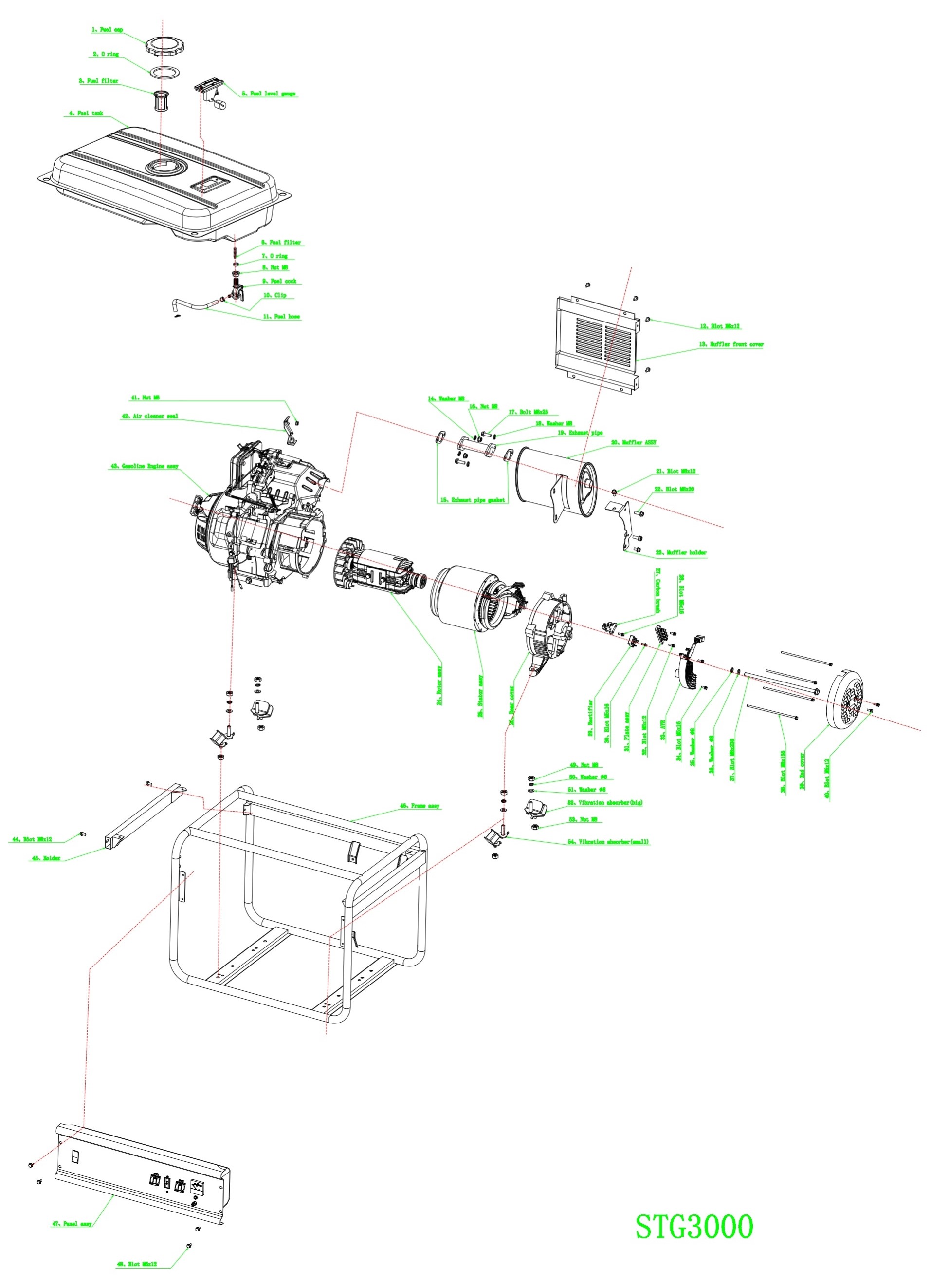 Генератор бензиновый MPG-3000A MAXPILER