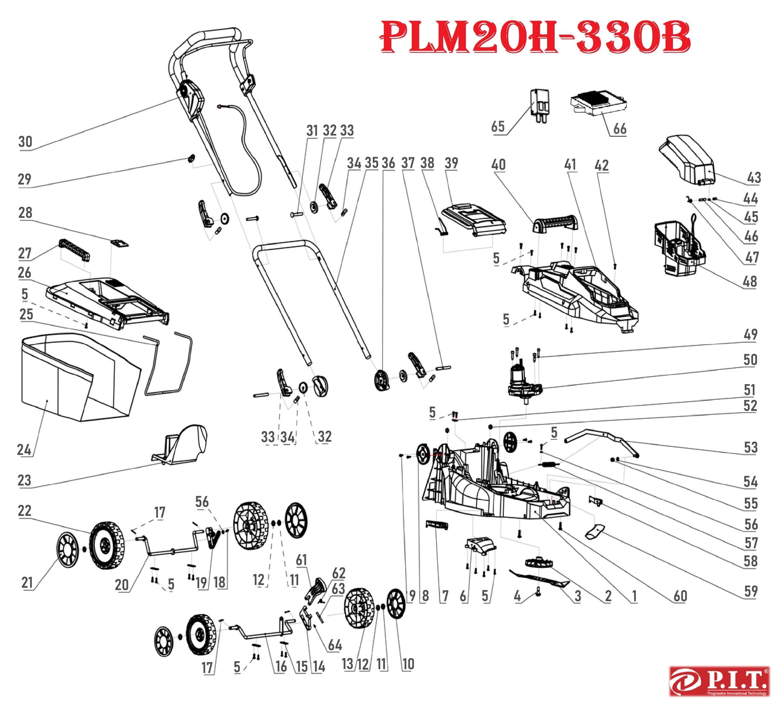 Газонокосилка аккум. PLM20H-330B