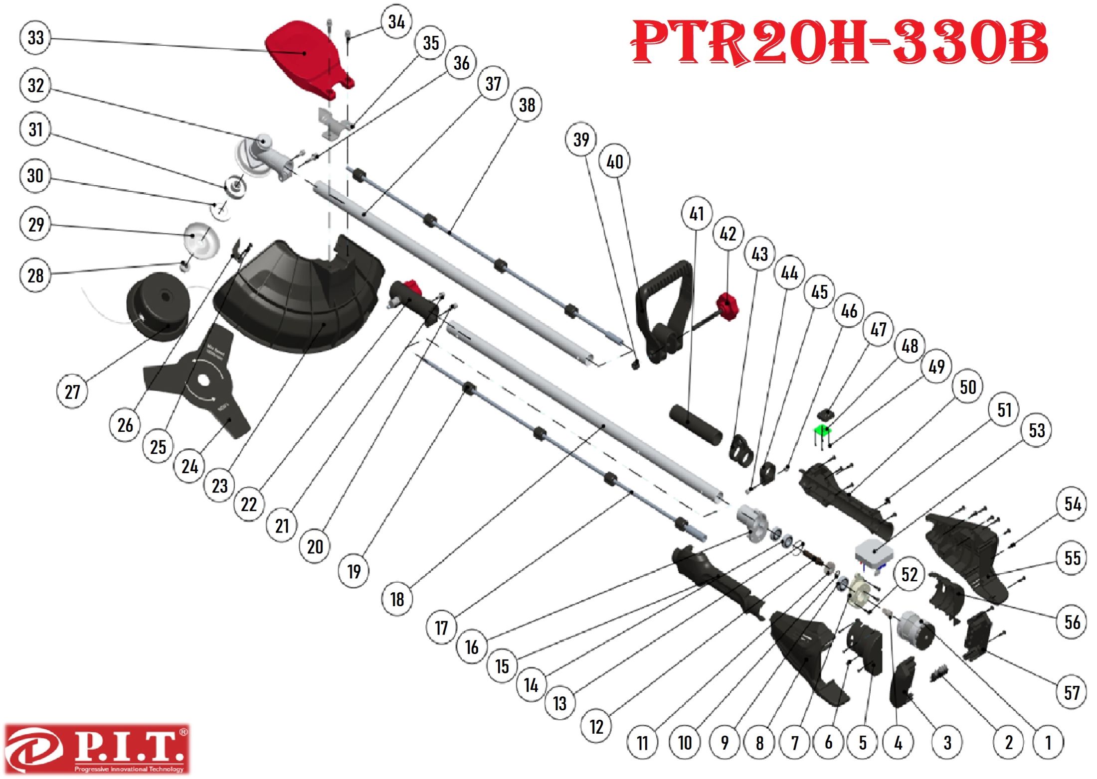 Триммер аккумуляторный PTR20H-330B