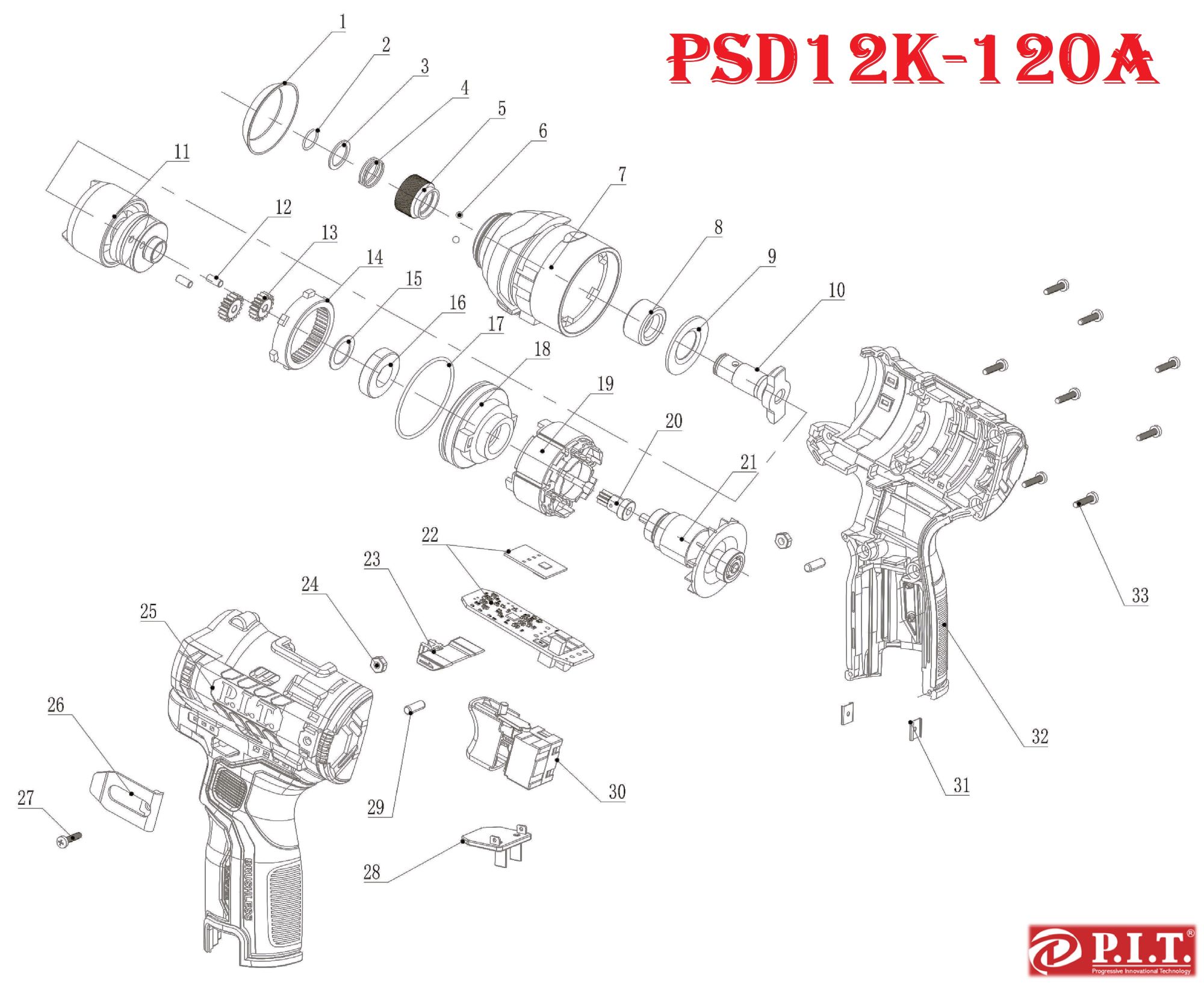 Винтоверт ударный PSD12K-120A