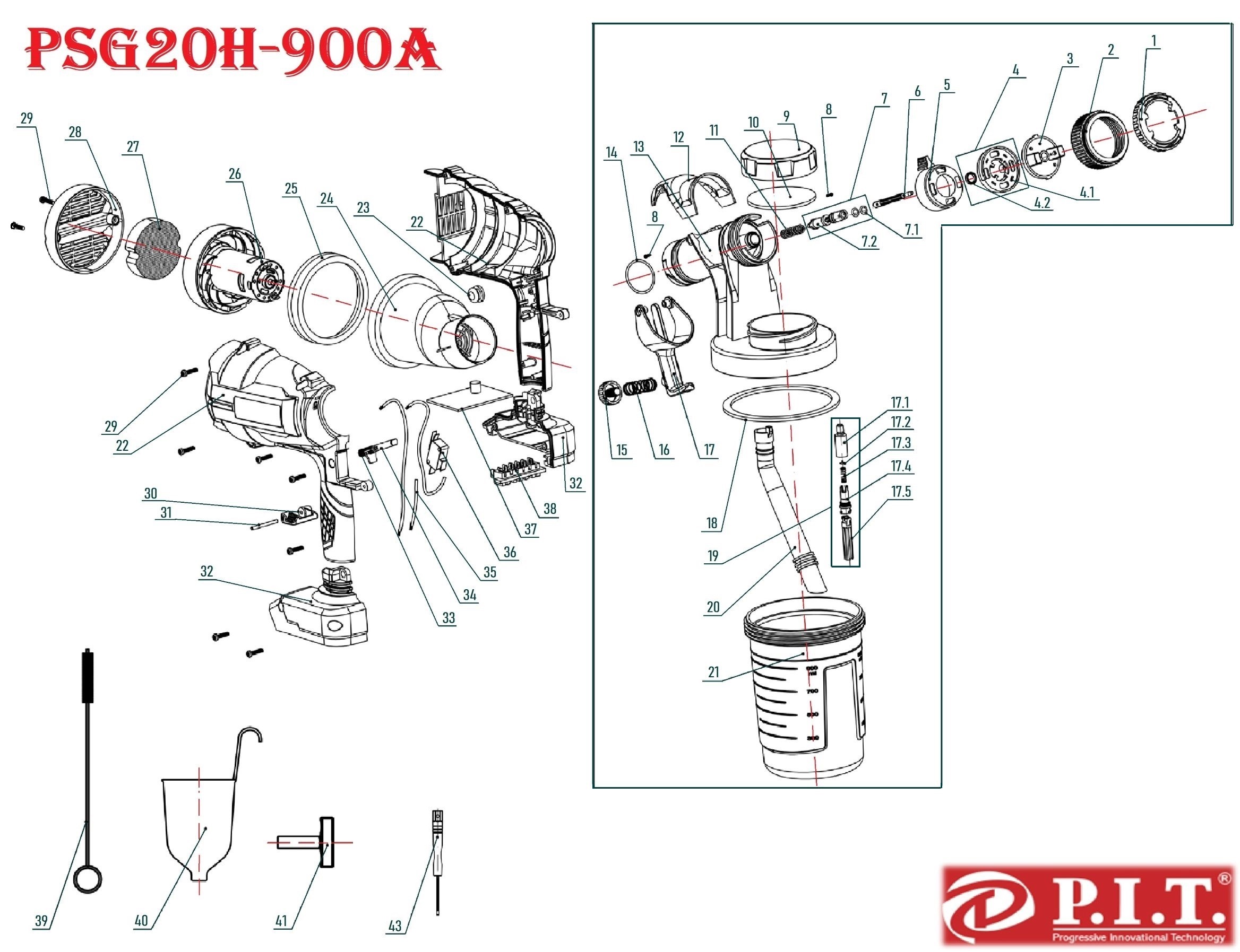 Краскораспылитель аккумуляторный PSG20H-900A SOLO