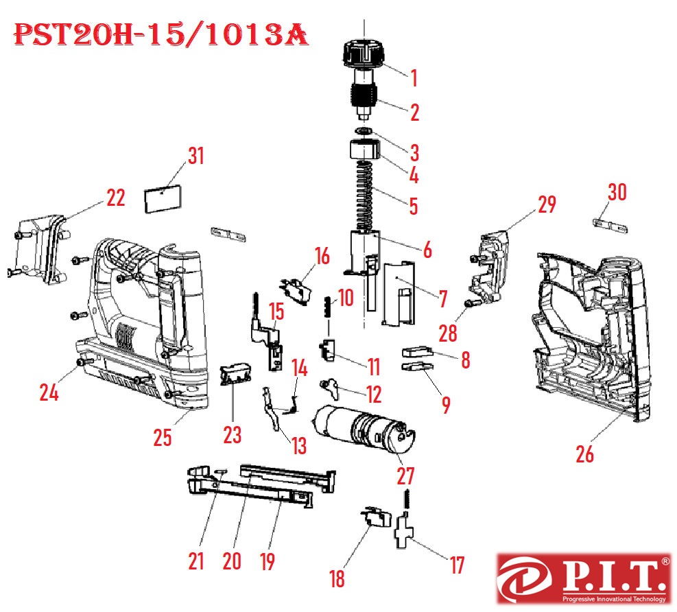 Степлер аккумуляторный PST20H-15/1013A (20В)