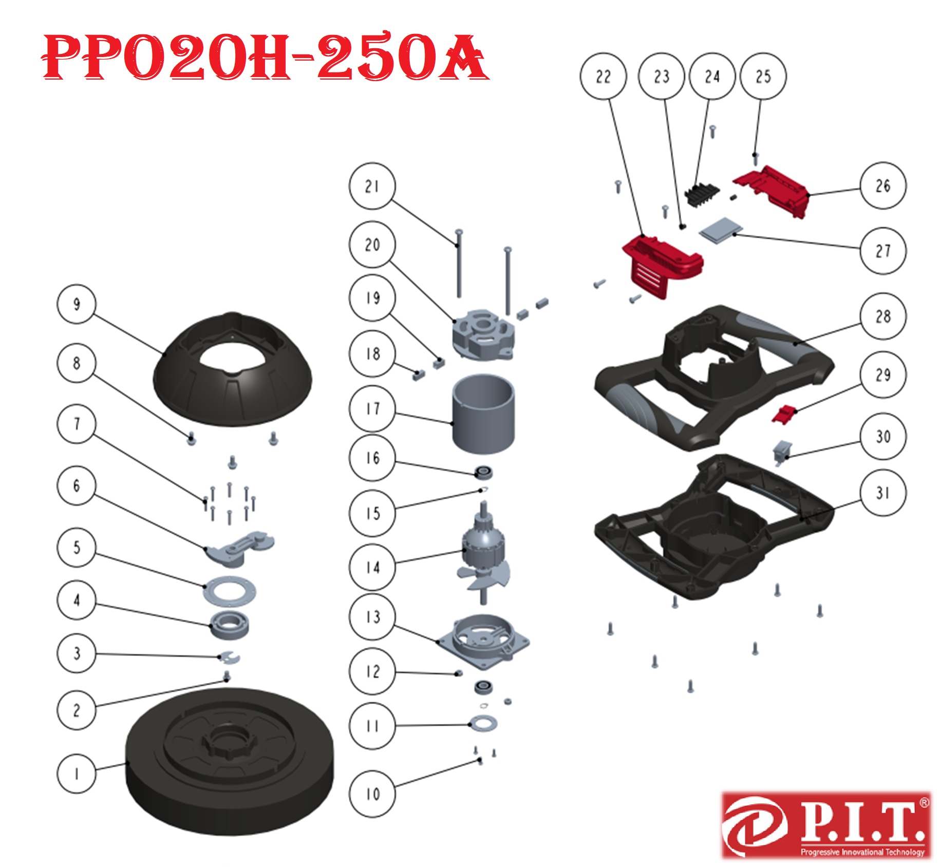 Шлифмашина полировальная PPO20H-250A