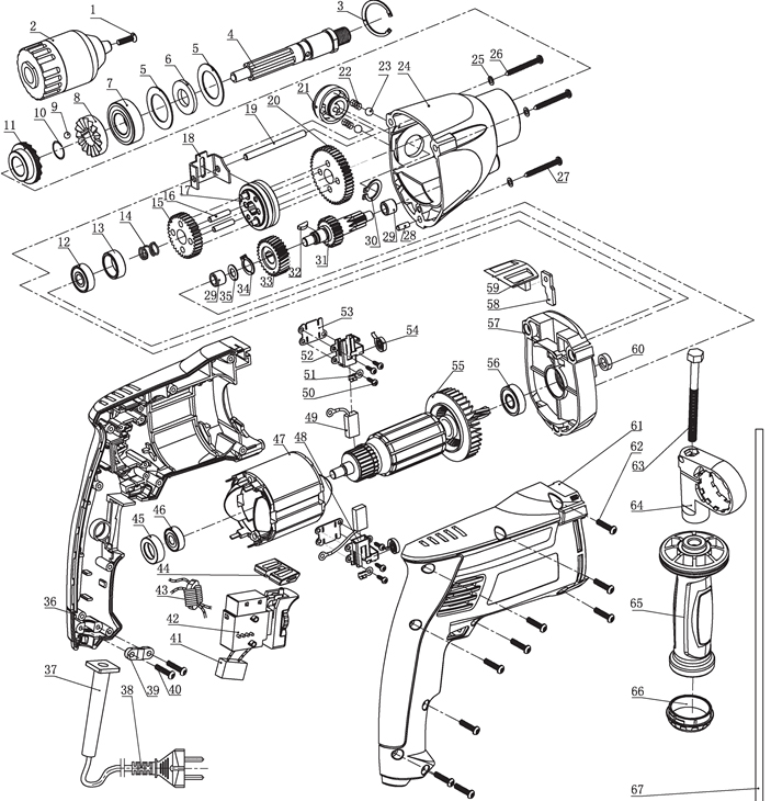 Запчасти для дрели Patriot FD 900 h (120301466) EAN8-20106188 (G) 2019