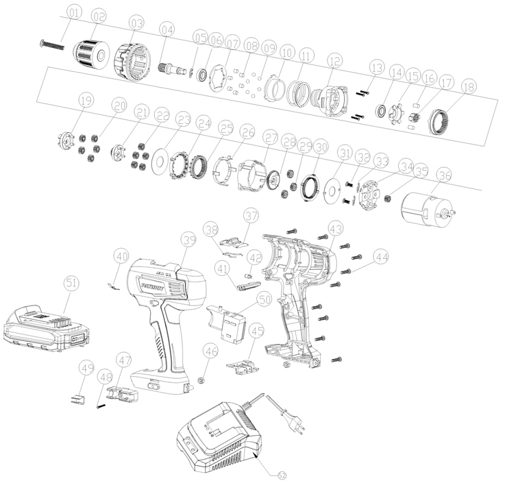 Запчасти для шуруповерта Patriot BR 140 Li  (180301520) EAN8 20081164 2018