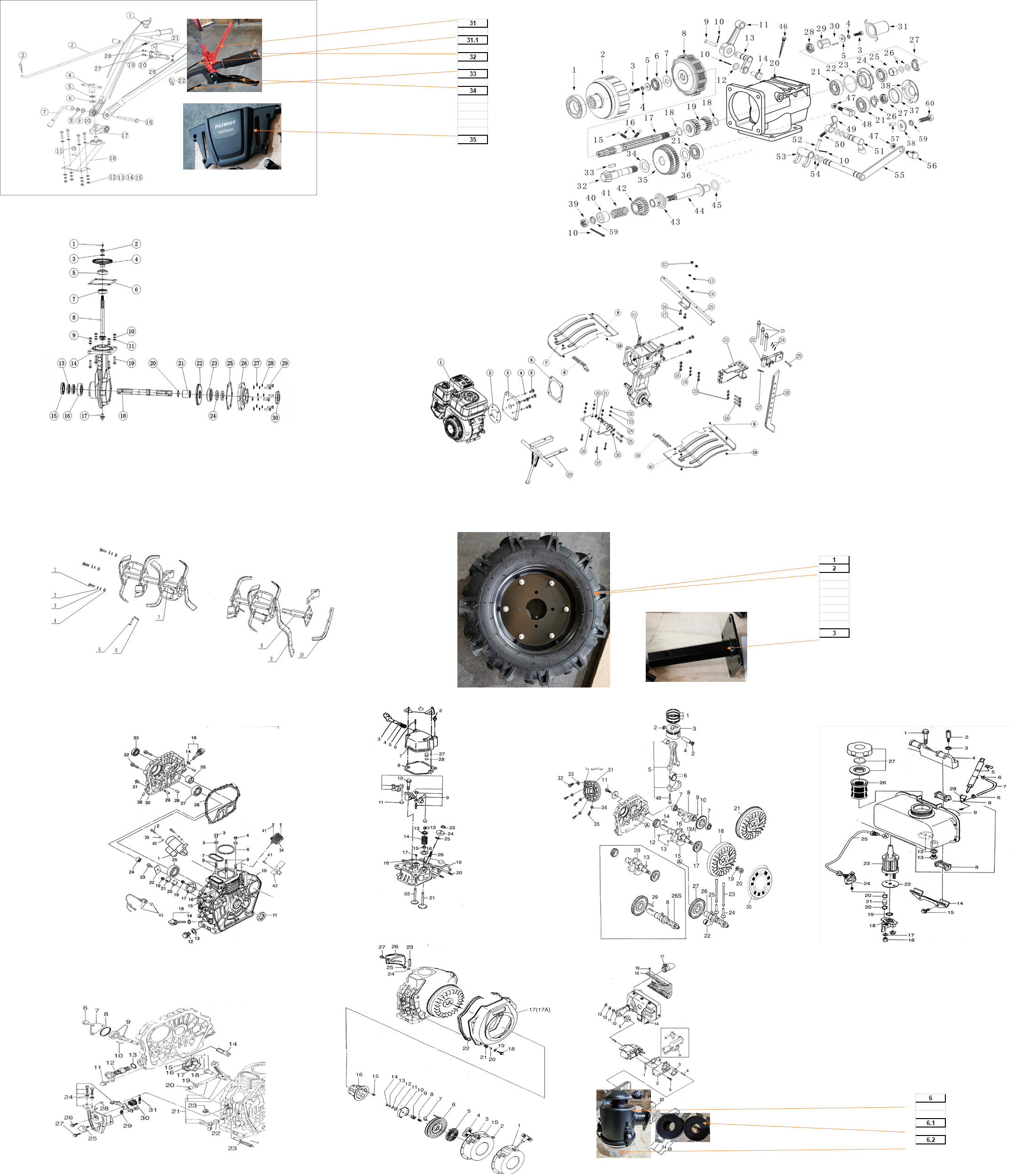 Запчасти для дизельного мотоблока Patriot BOSTON 6 D EAN8-21003691