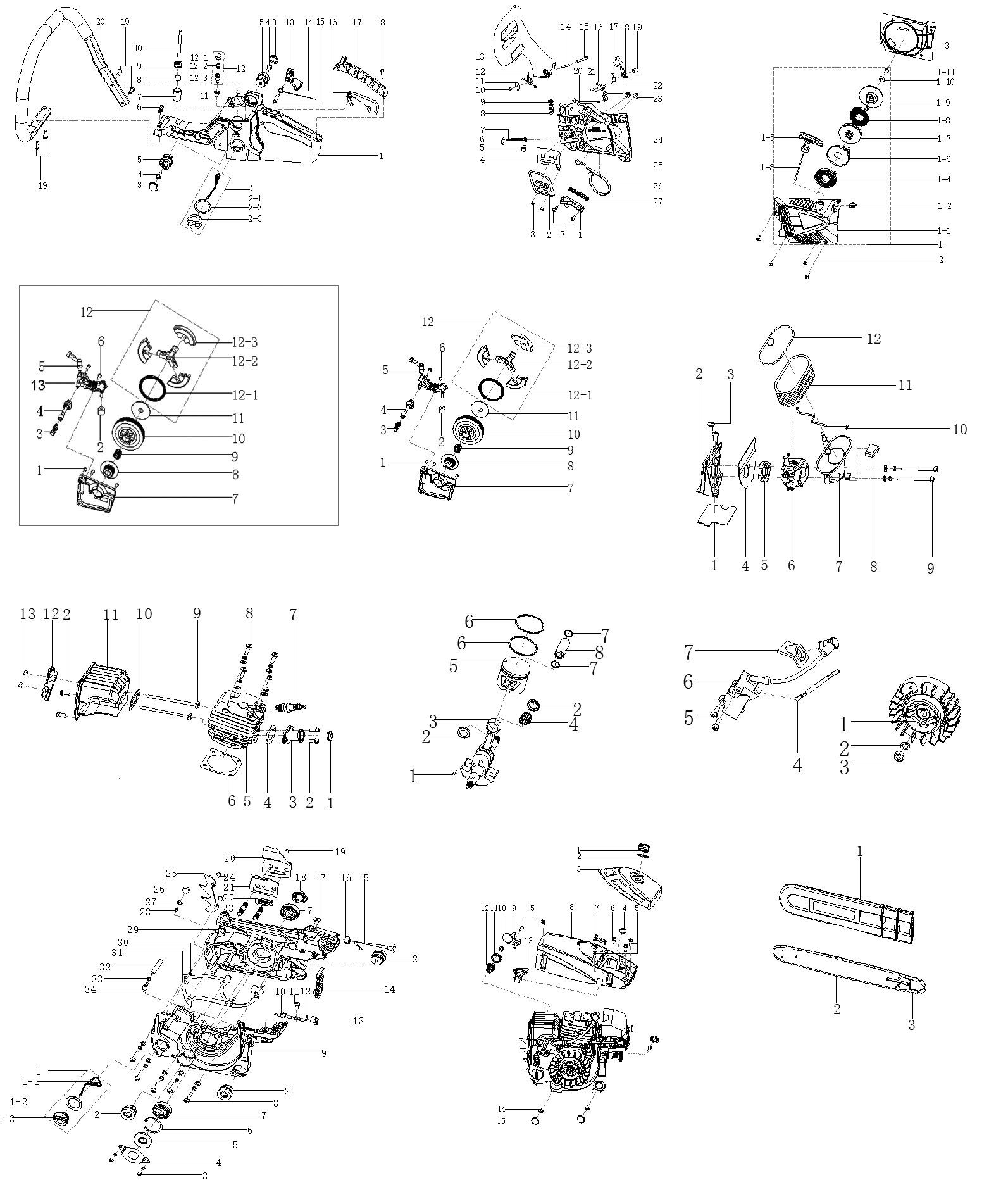 Запчасти для бензопилы Patriot PT 4518